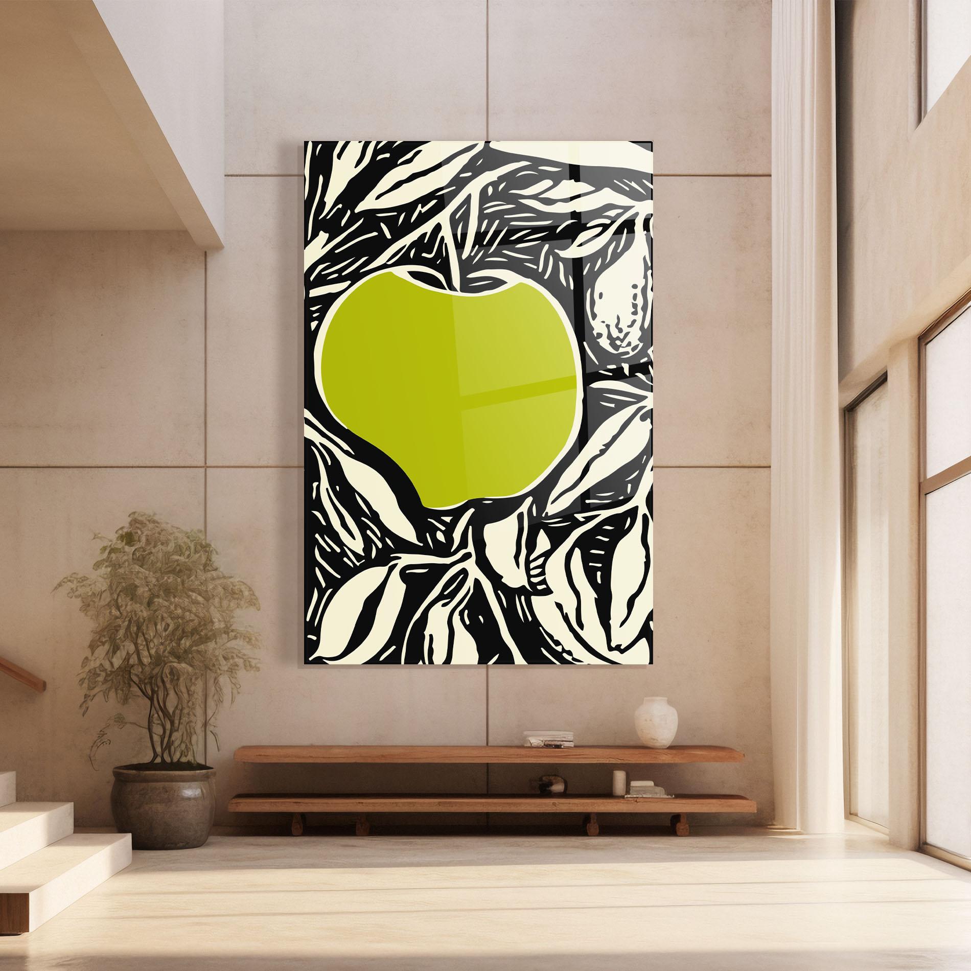 Glasbild Green Apple mockup 8