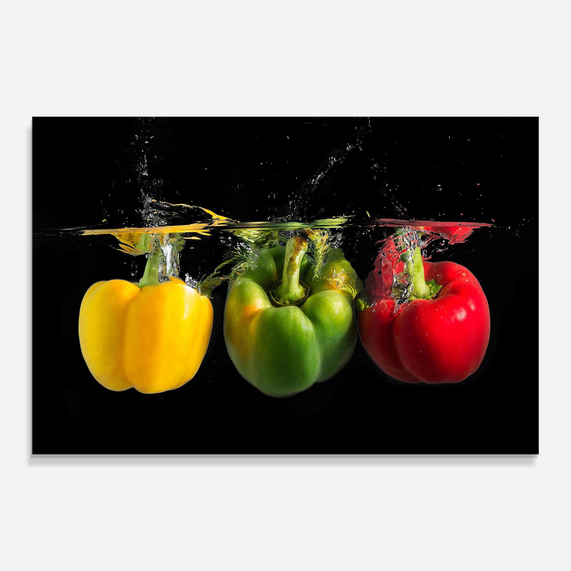 Glasbild Bellpepper Nice Splash mockup 0