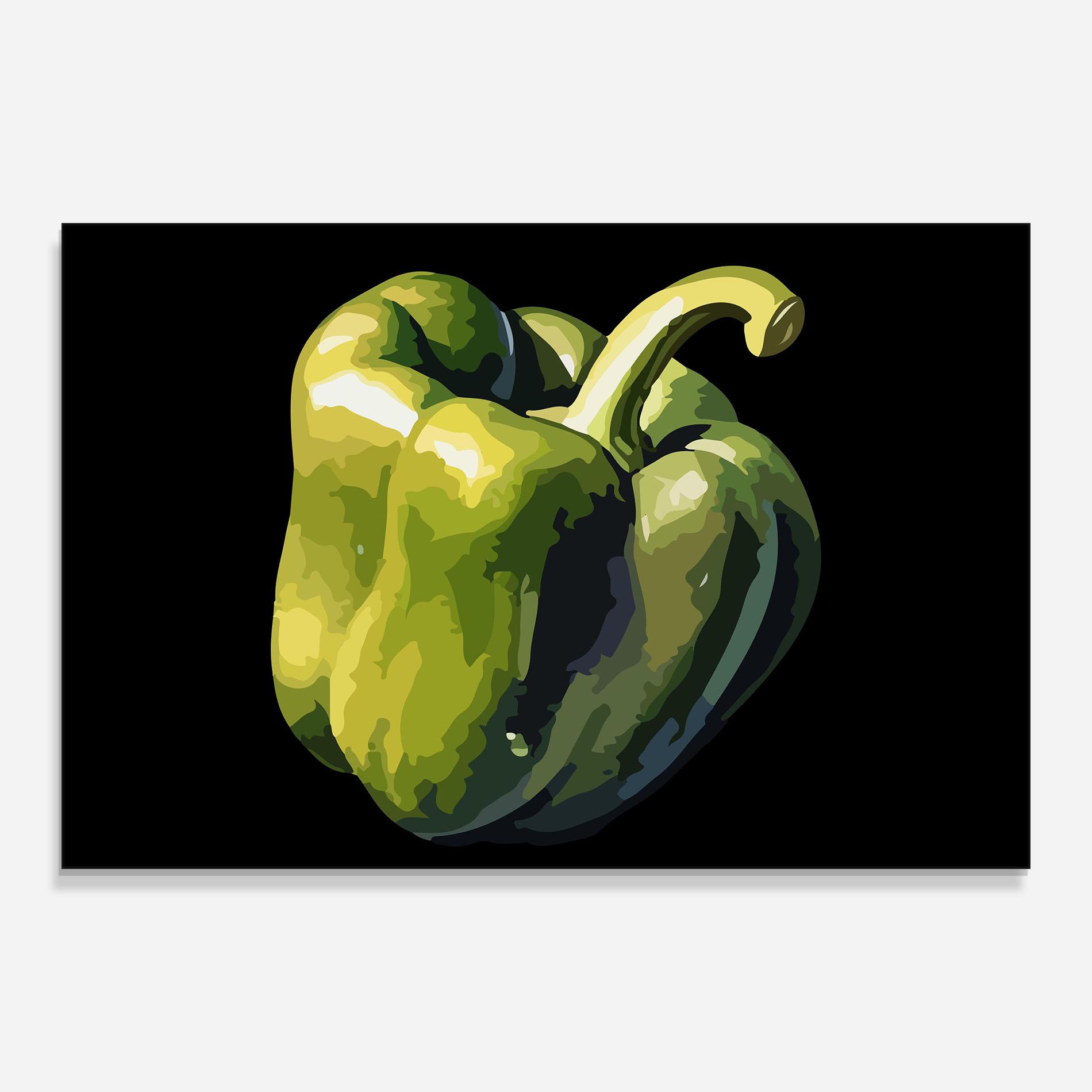Glasbild Cool Bellpepper mockup 0