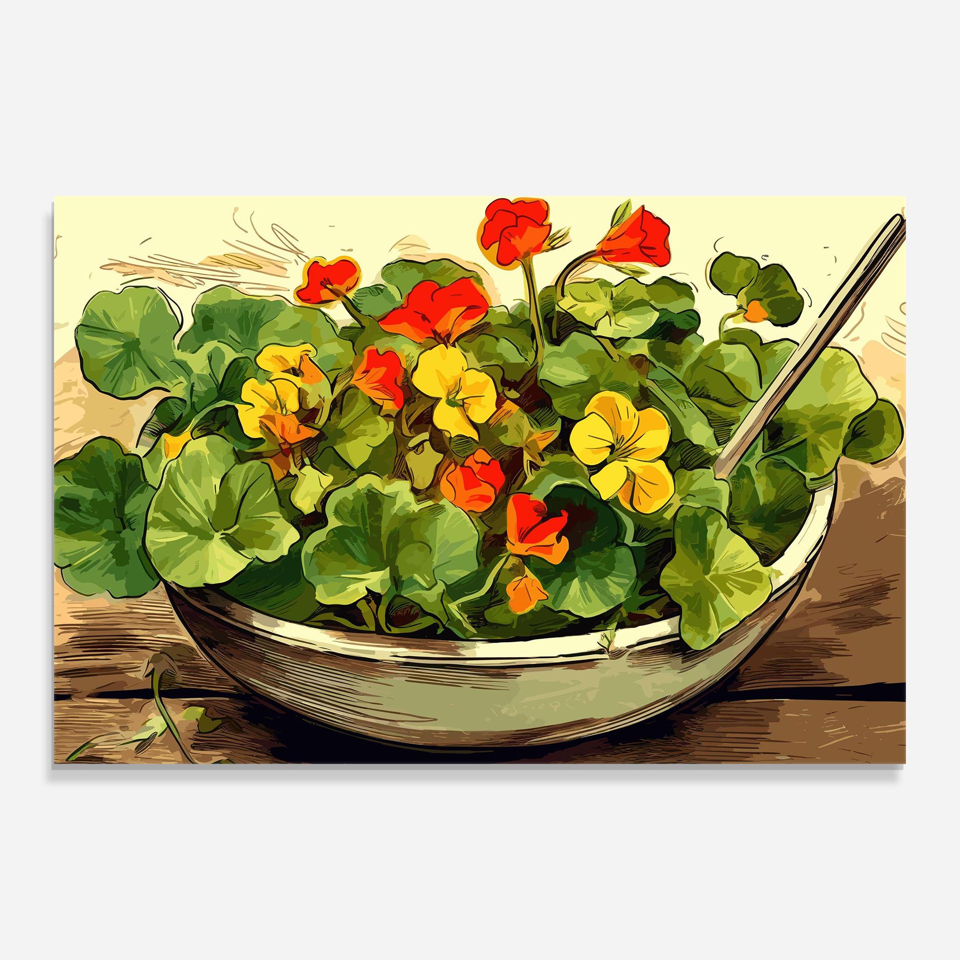 Glasbild Flower Food mockup 0