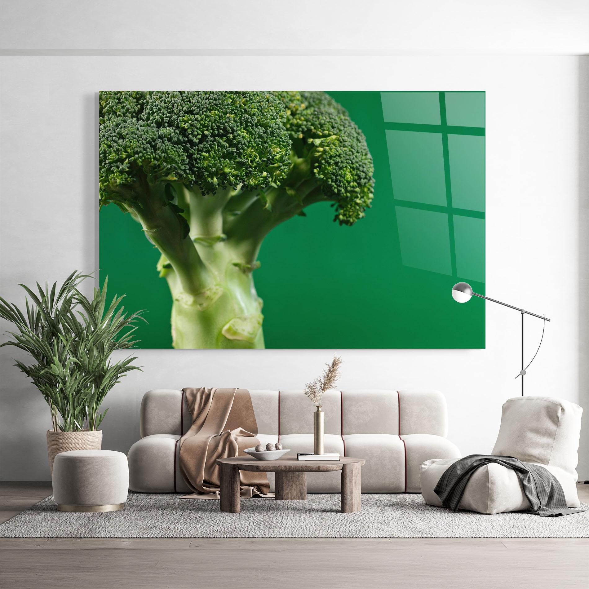 Glasbild Broccoli mockup 9