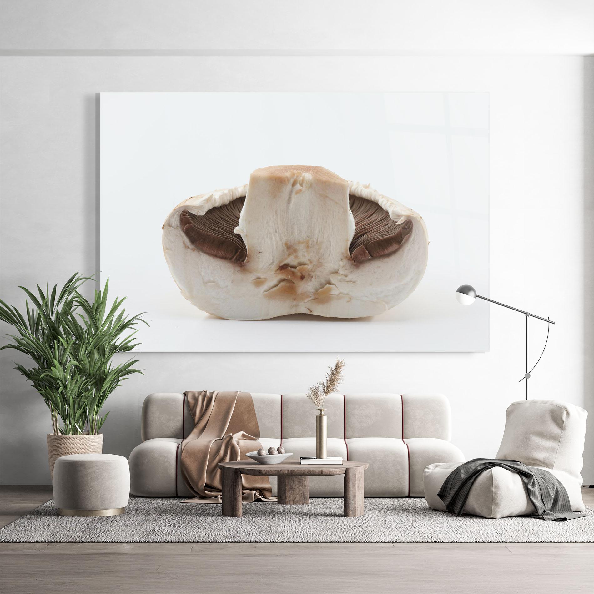 Glasbild Cut Mushroom mockup 9