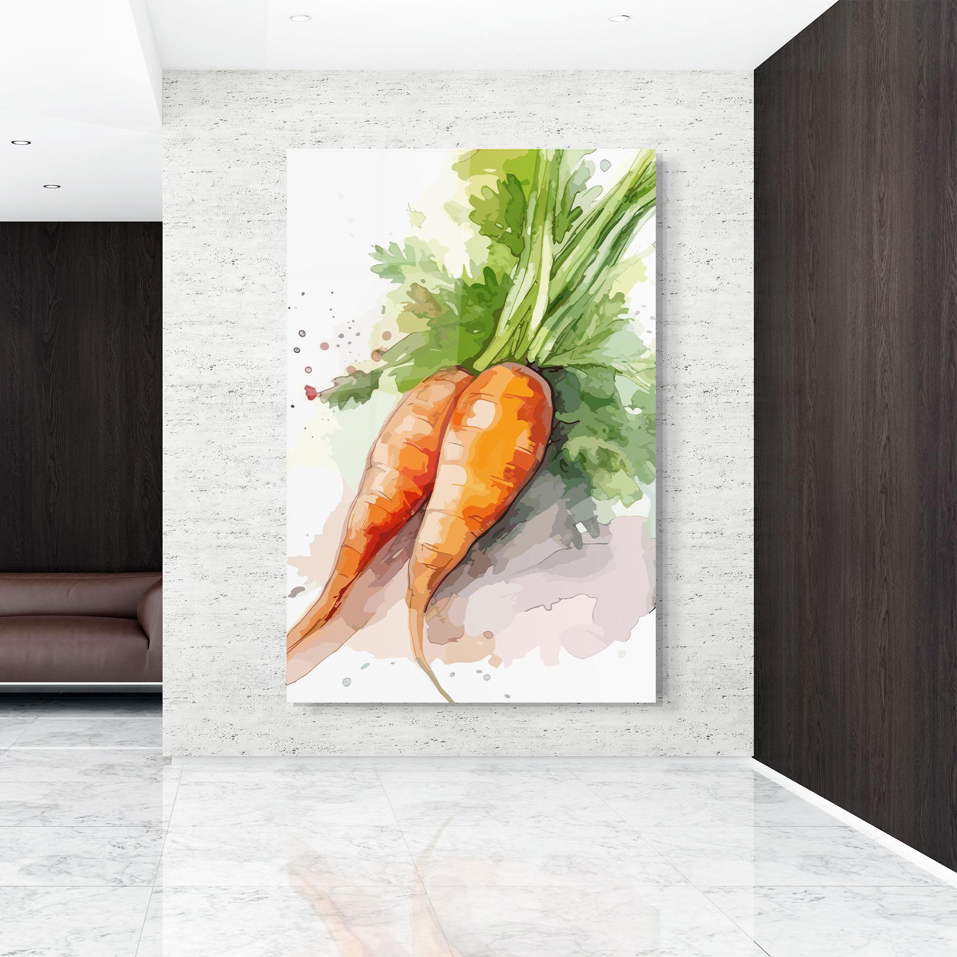 Glasbild Carrot Watercolor mockup 9