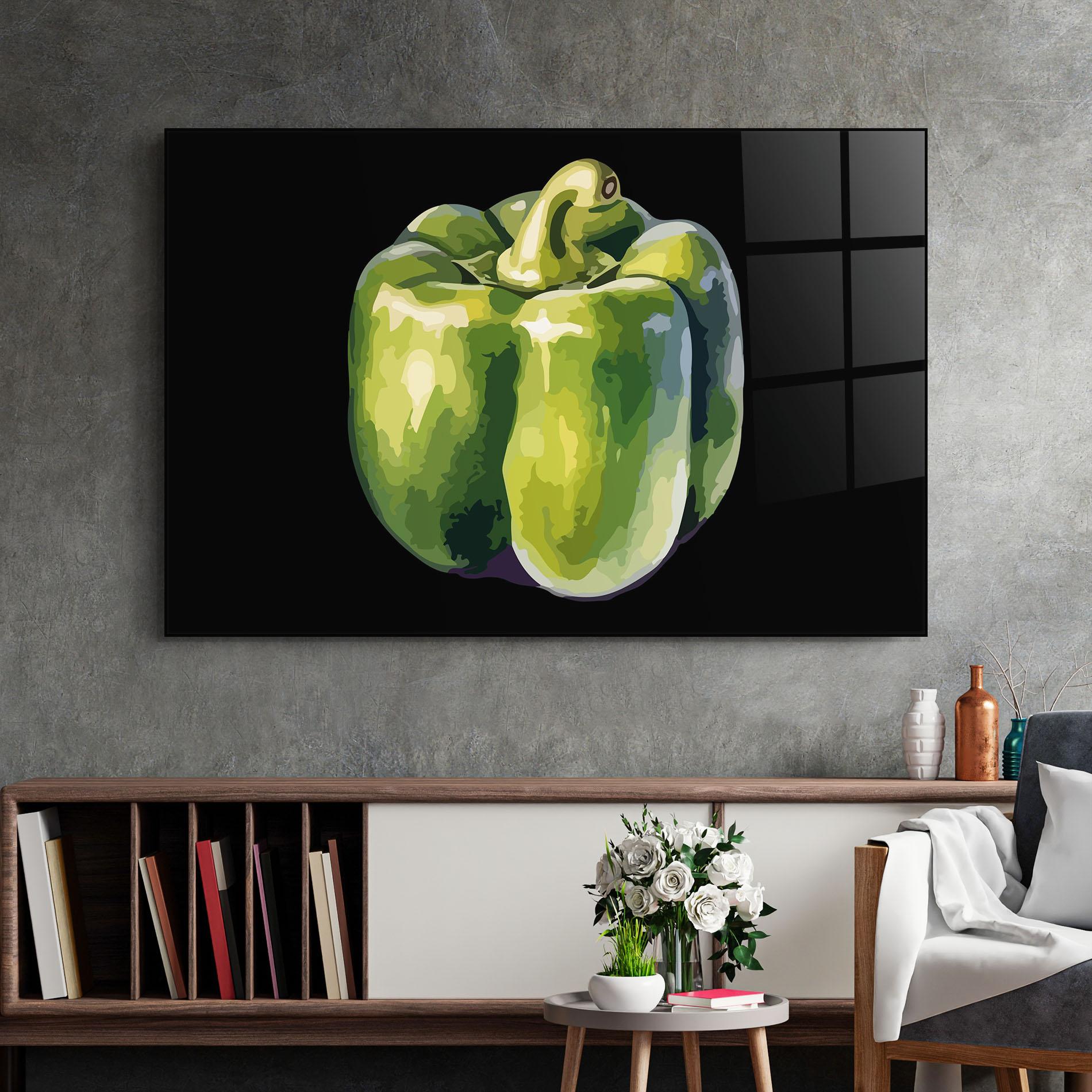 Glasbild Bellpepper Nice Art mockup 2