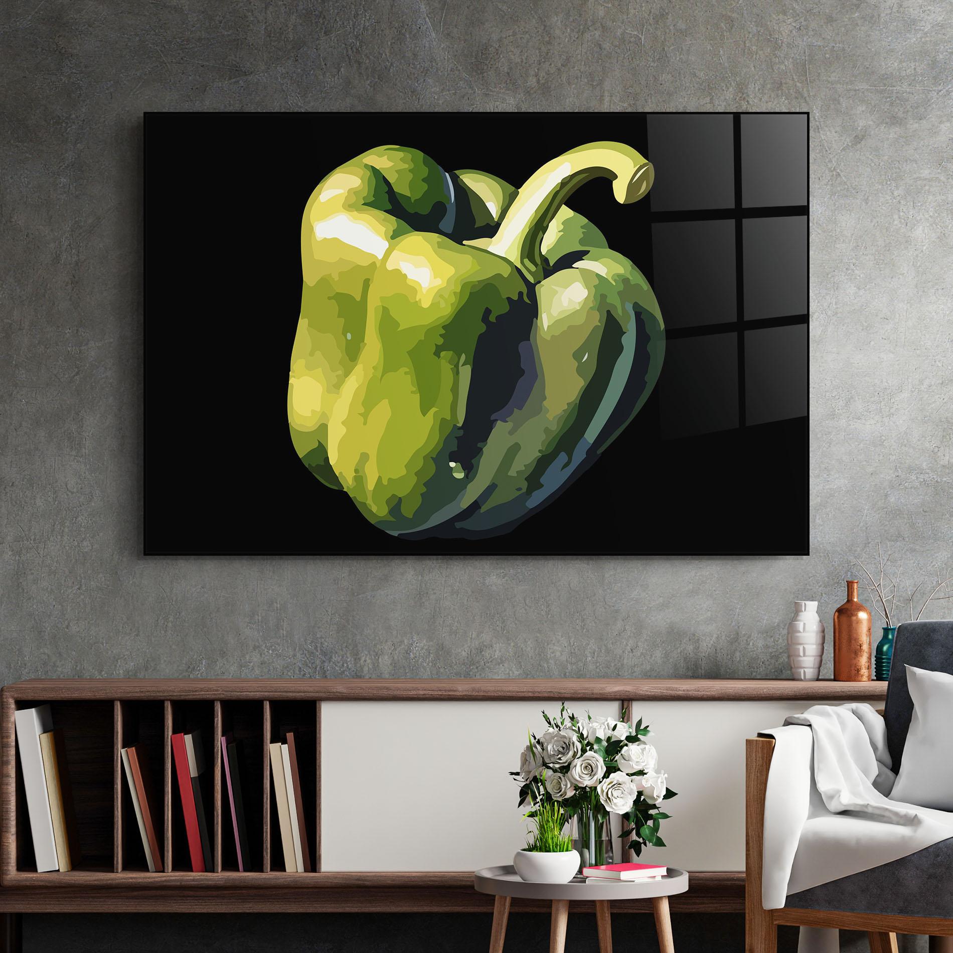 Glasbild Cool Bellpepper mockup 2