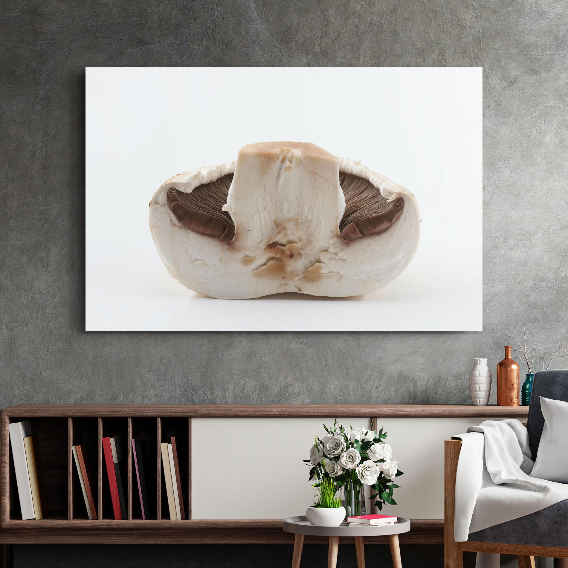 Glasbild Cut Mushroom mockup 2