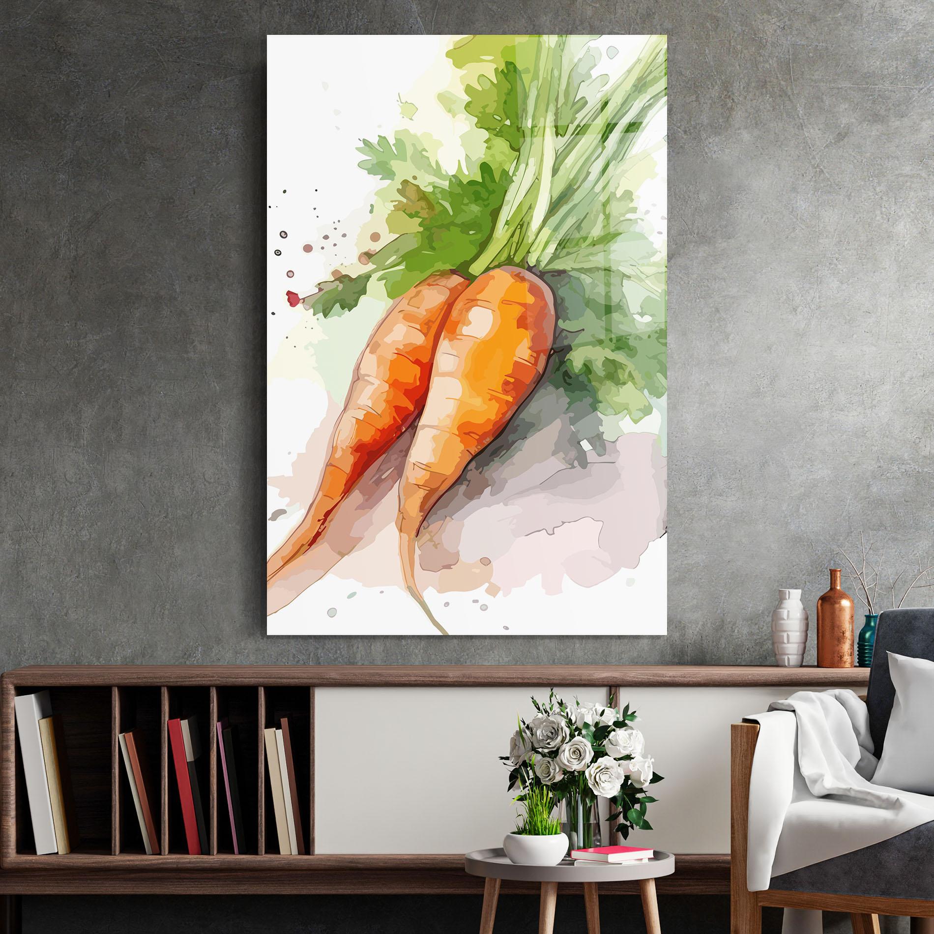 Glasbild Carrot Watercolor mockup 2