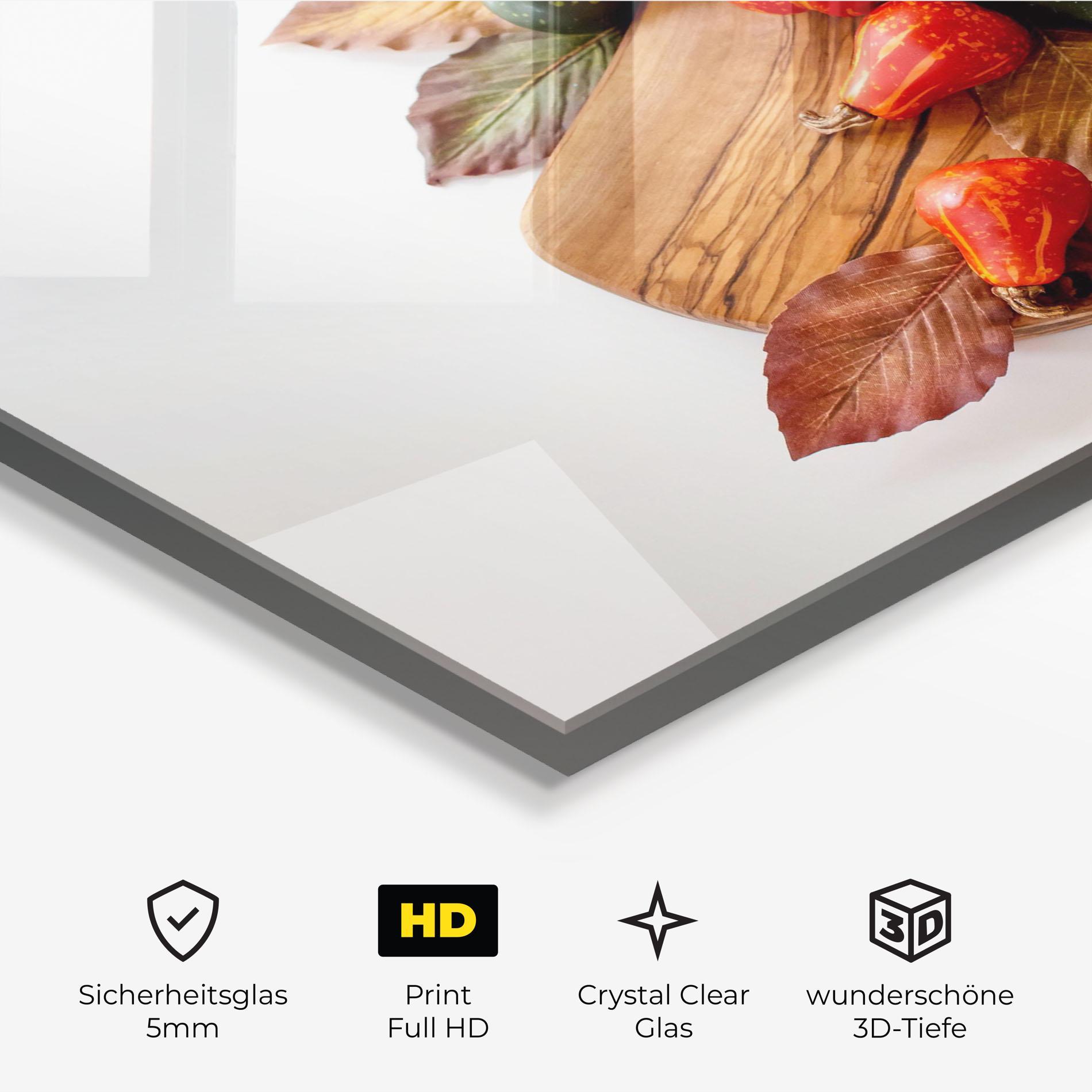 Glasbild Autumn Pumpkins mockup 3