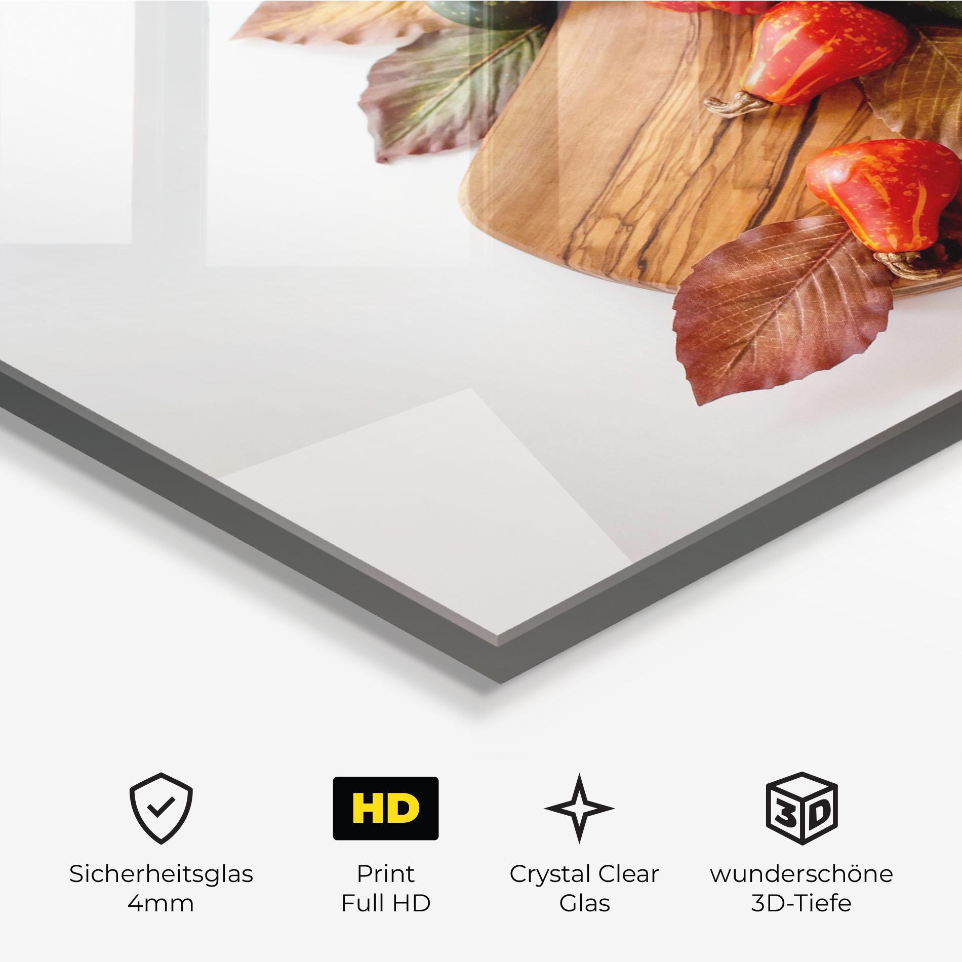 Glasbild Autumn Pumpkins mockup 3