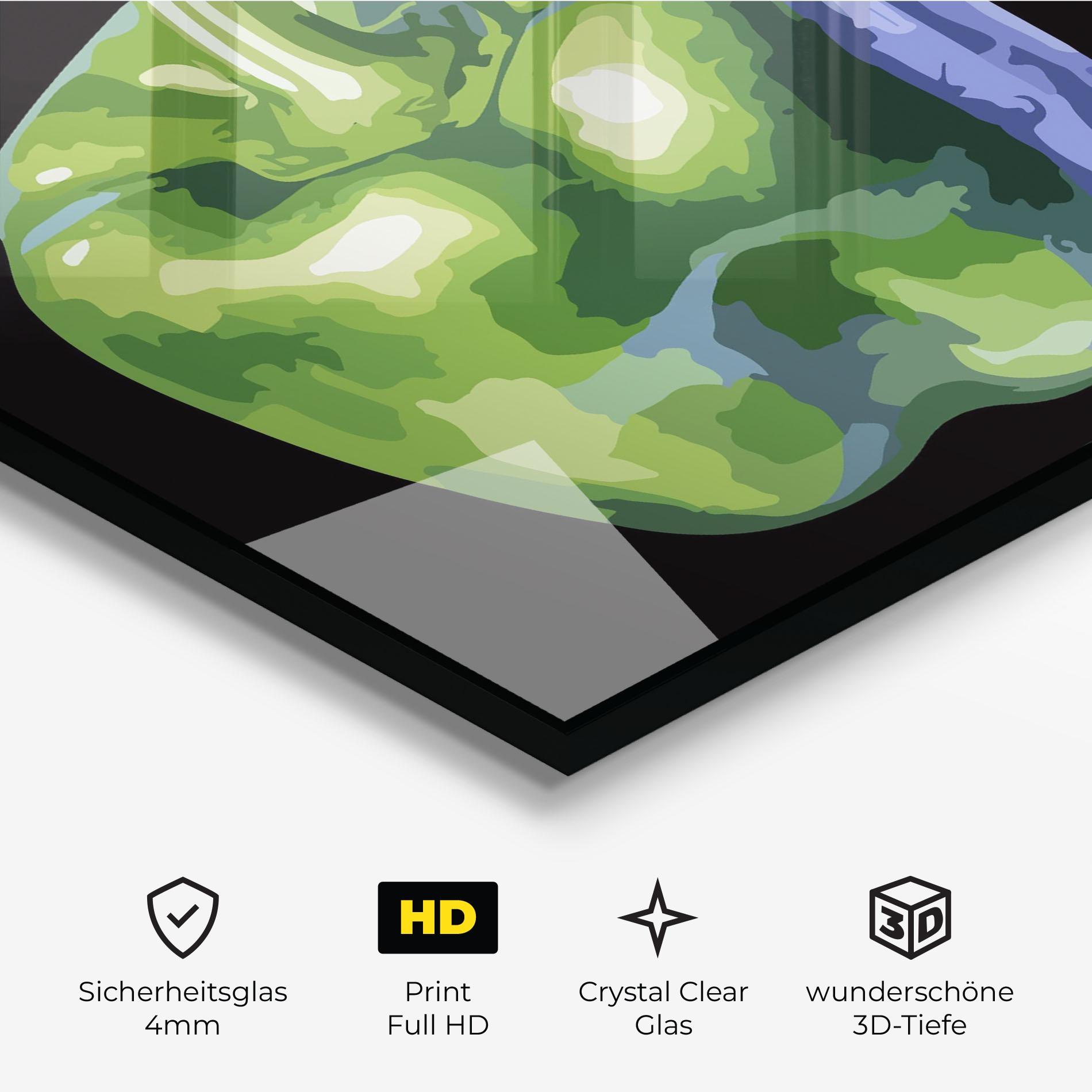 Glasbild Bellpepper Green mockup 3