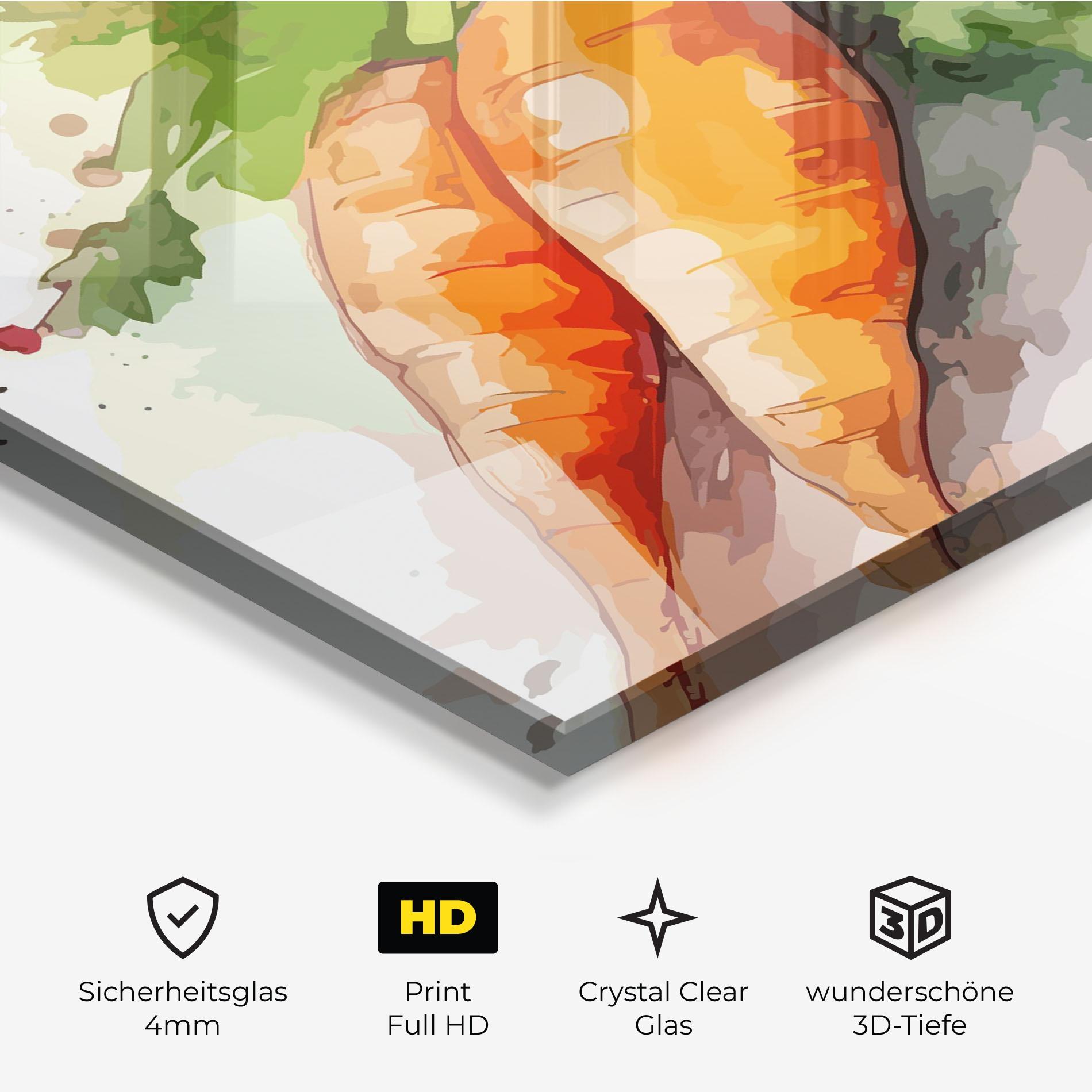 Glasbild Carrot Watercolor mockup 3