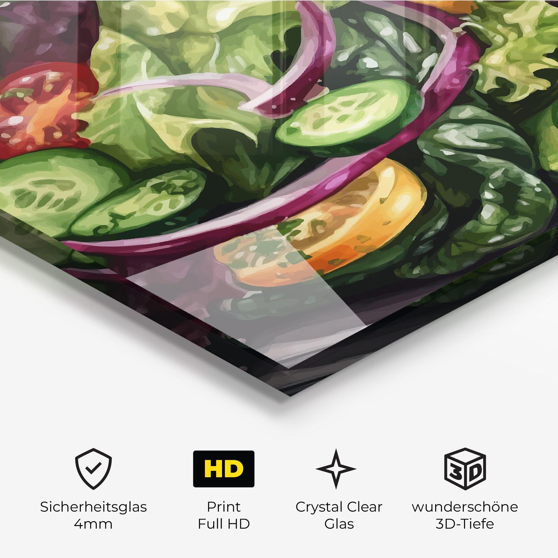 Glasbild Cucumber Salad mockup 3