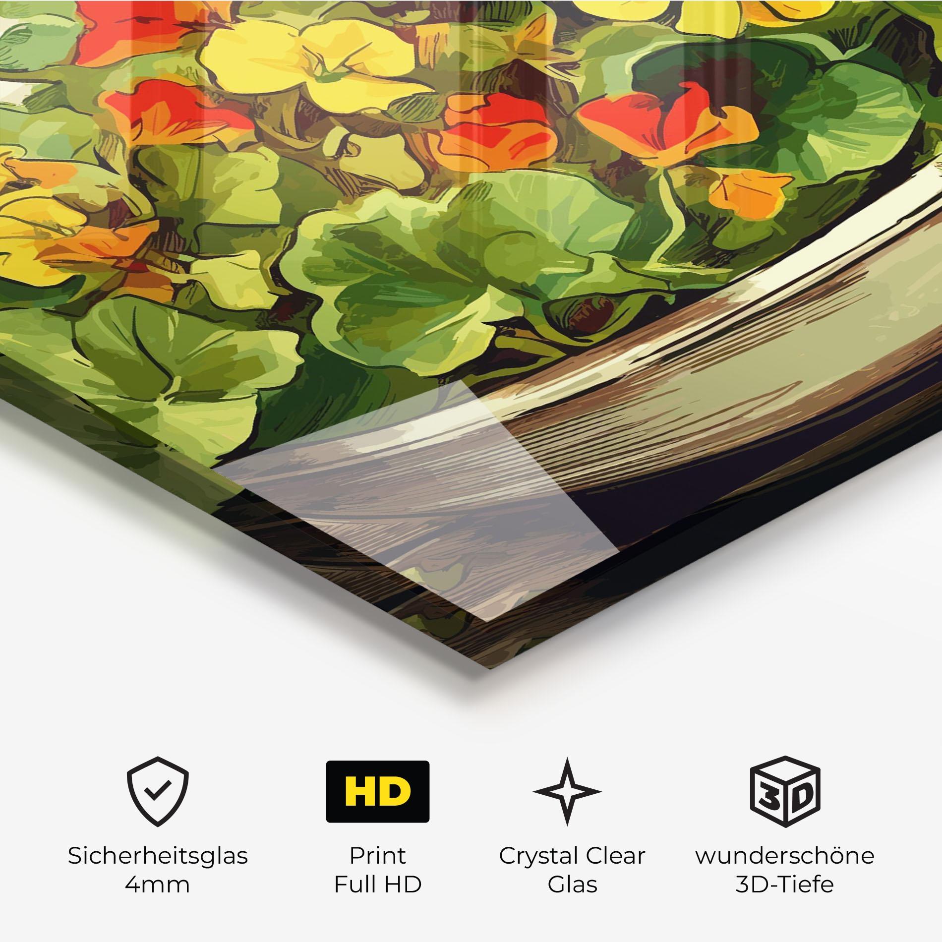 Glasbild Flower Food mockup 3