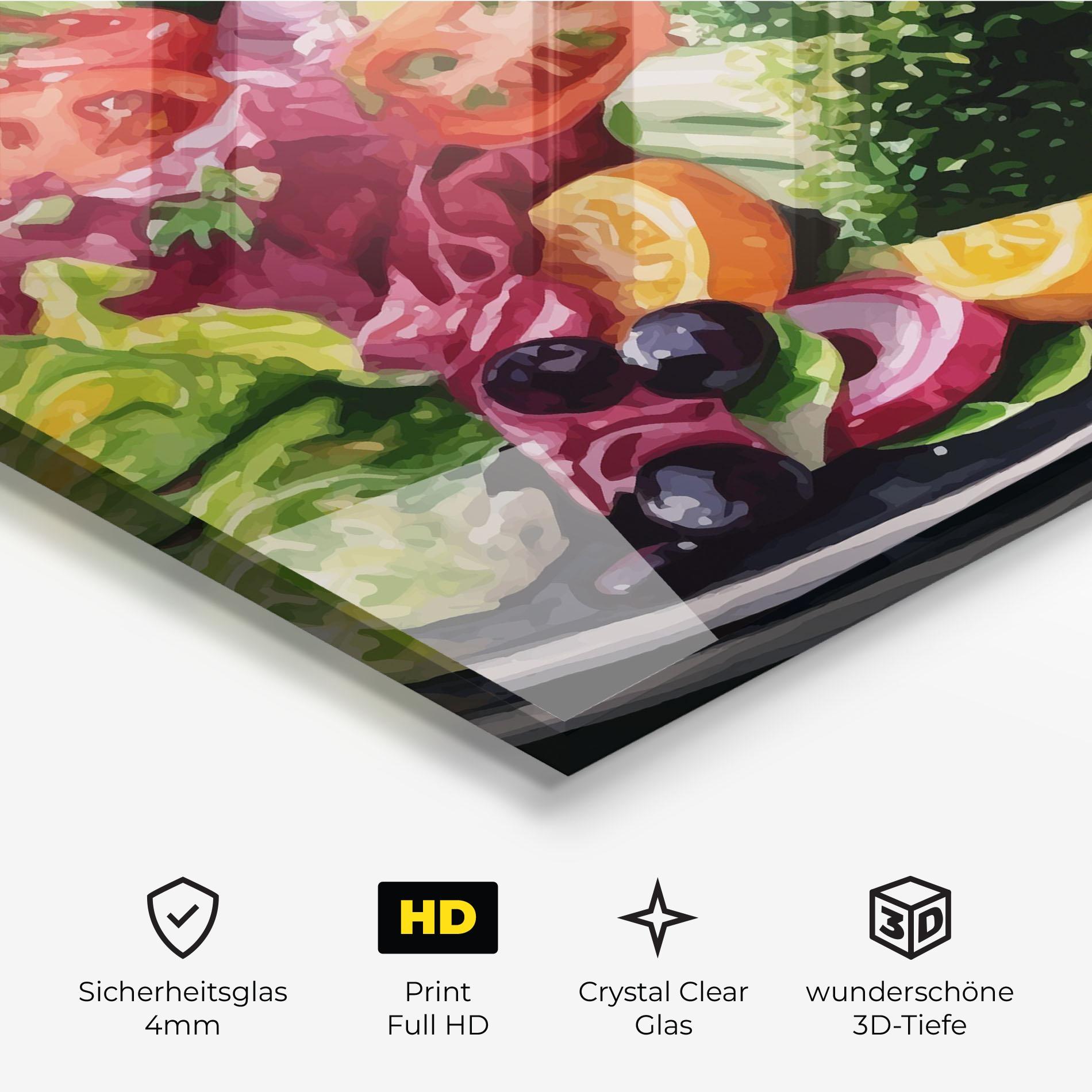 Glasbild Healthy Tomato Food mockup 3