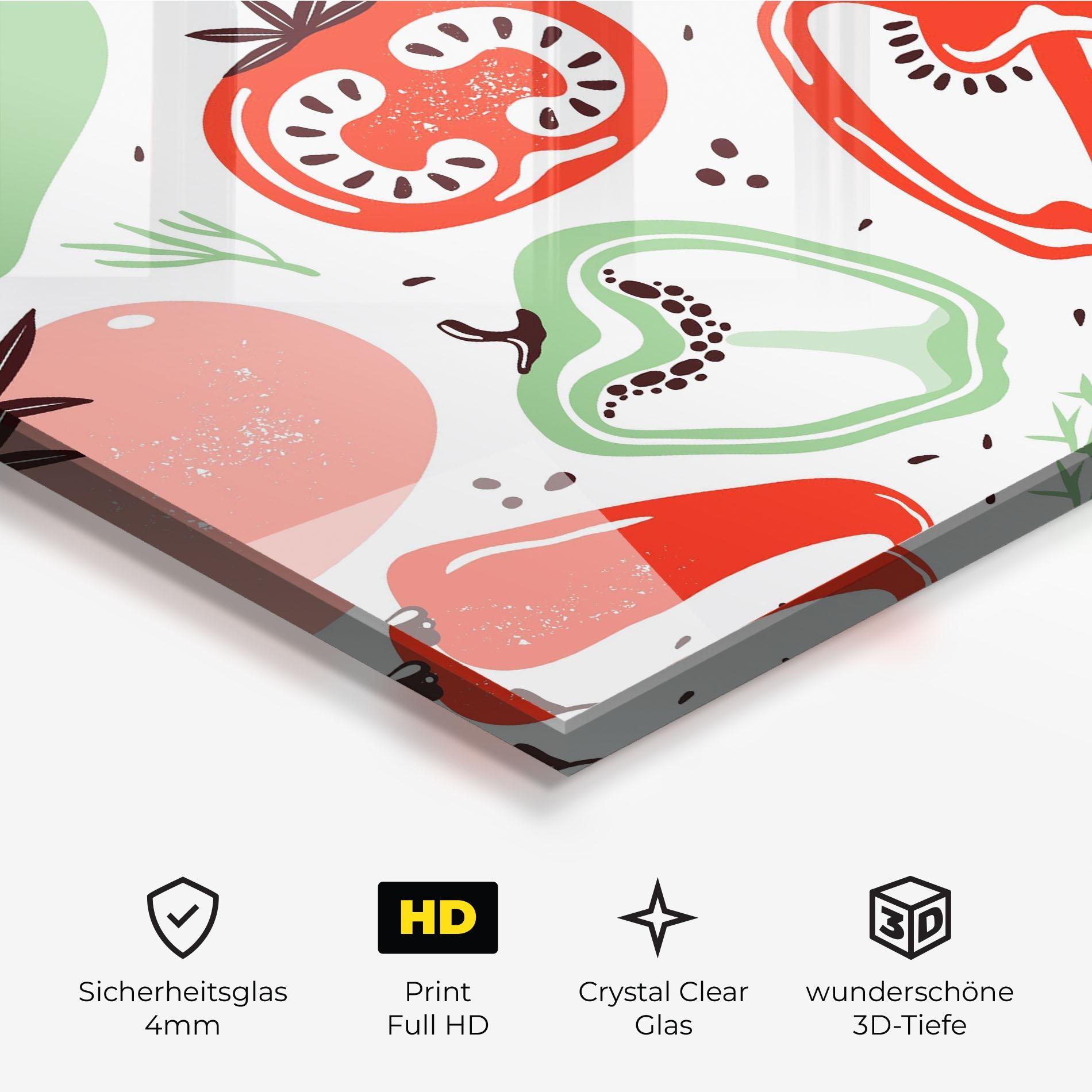 Glasbild Nice Vegetables Art mockup 3