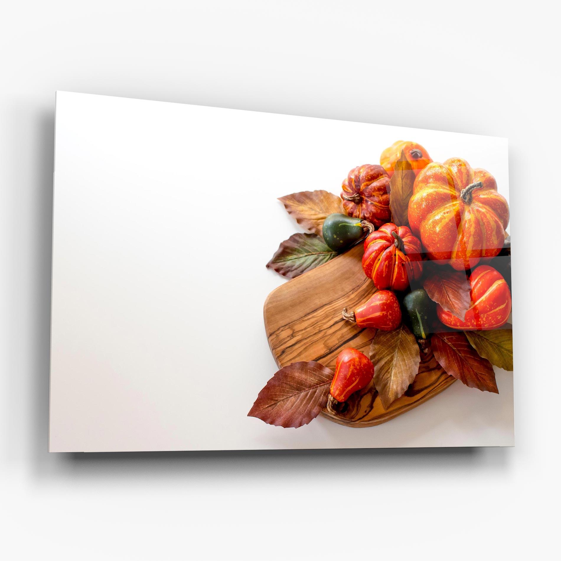Glasbild Autumn Pumpkins mockup 6