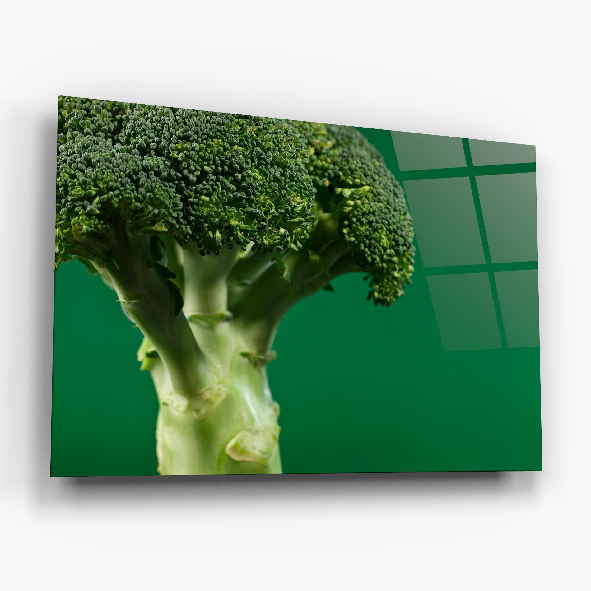 Glasbild Broccoli mockup 6