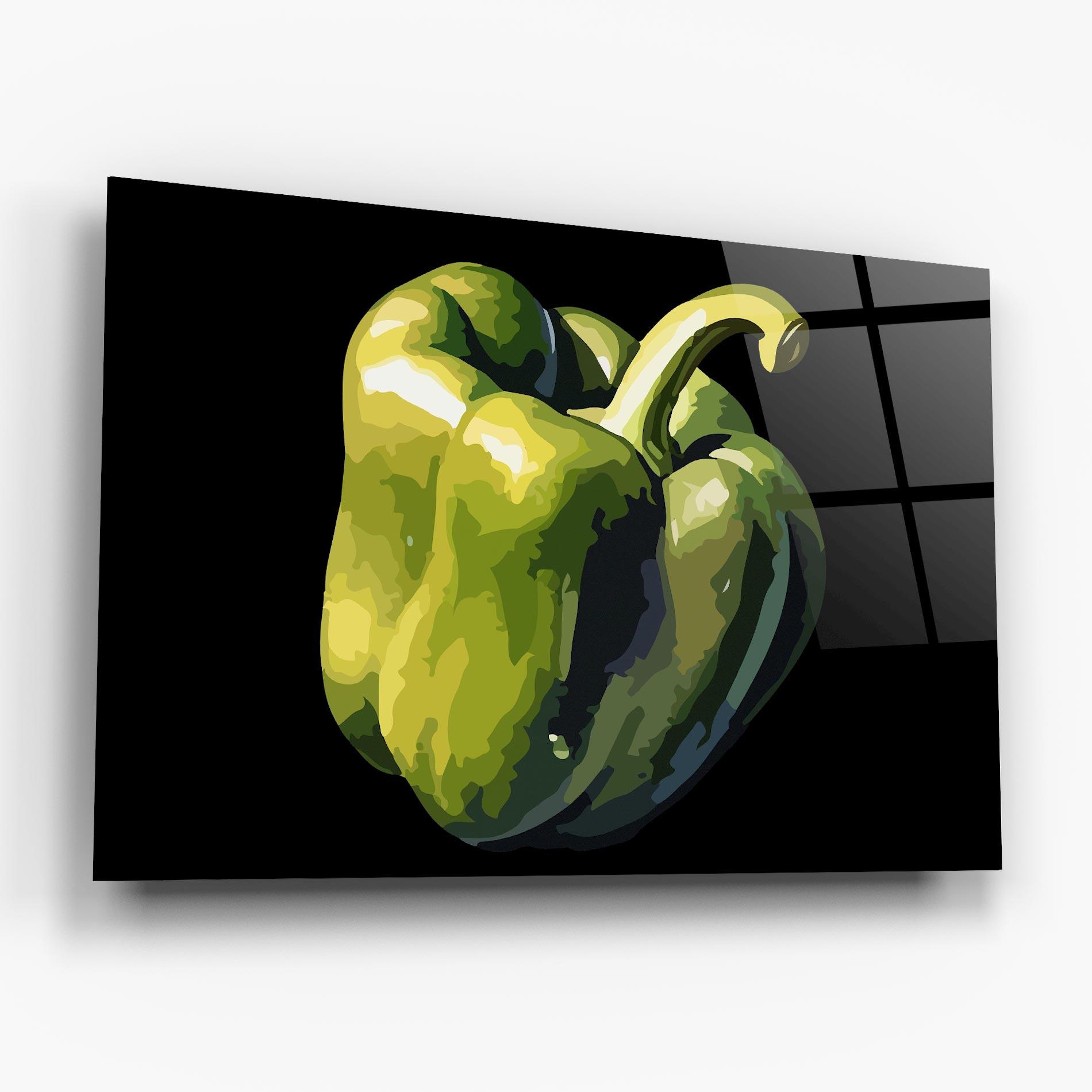 Glasbild Cool Bellpepper mockup 6