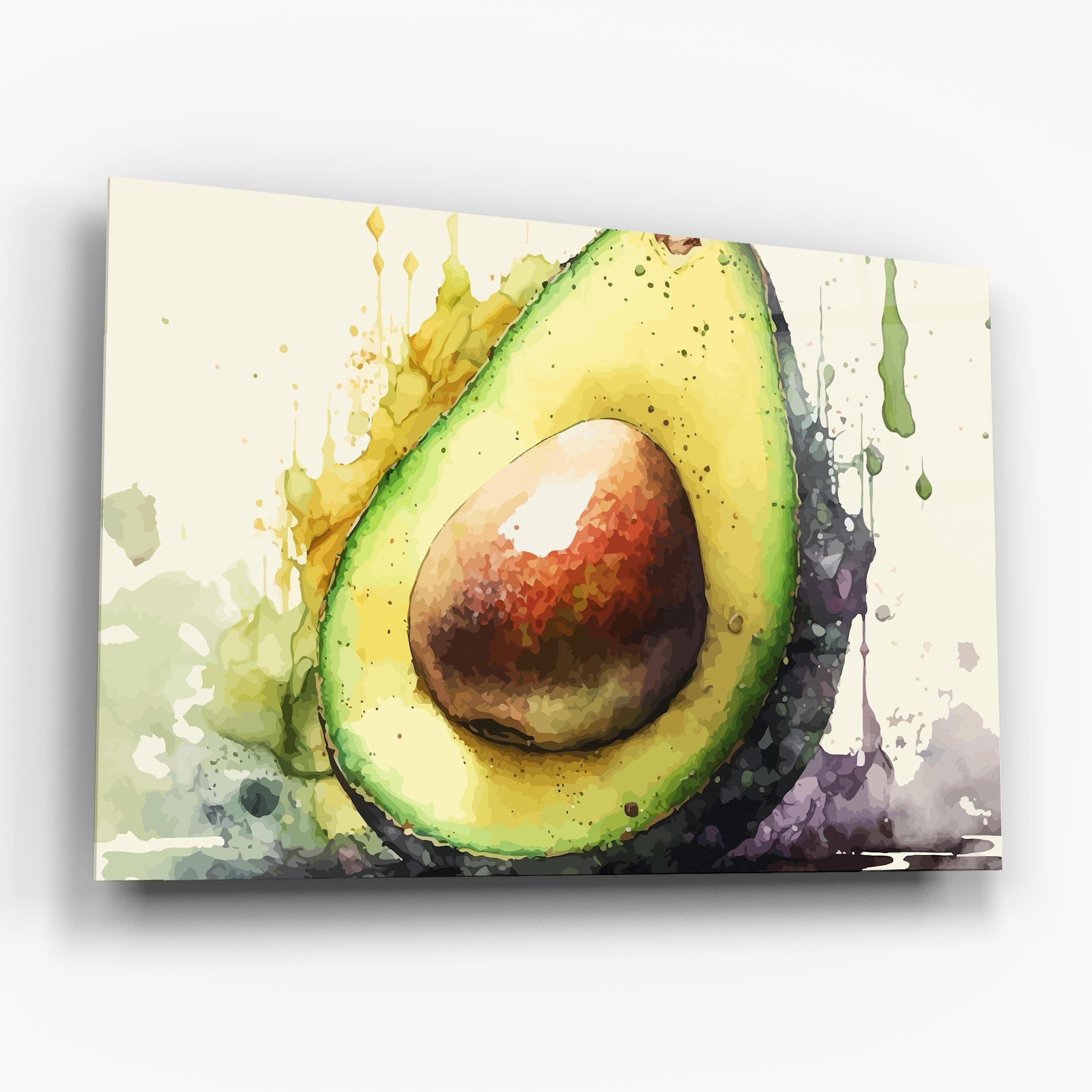 Glasbild Green Avocado Art mockup 6