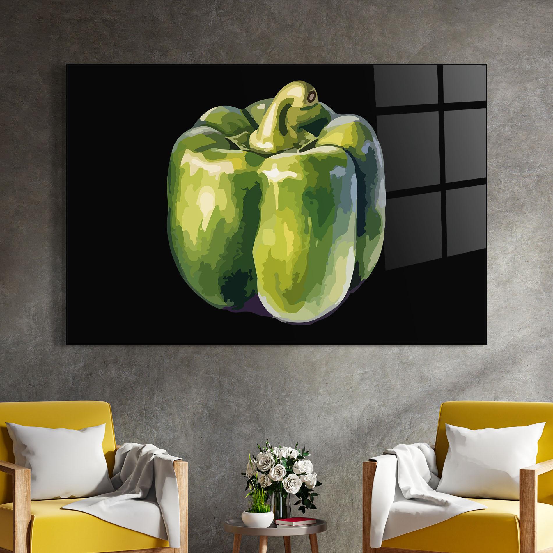 Glasbild Bellpepper Nice Art mockup 4