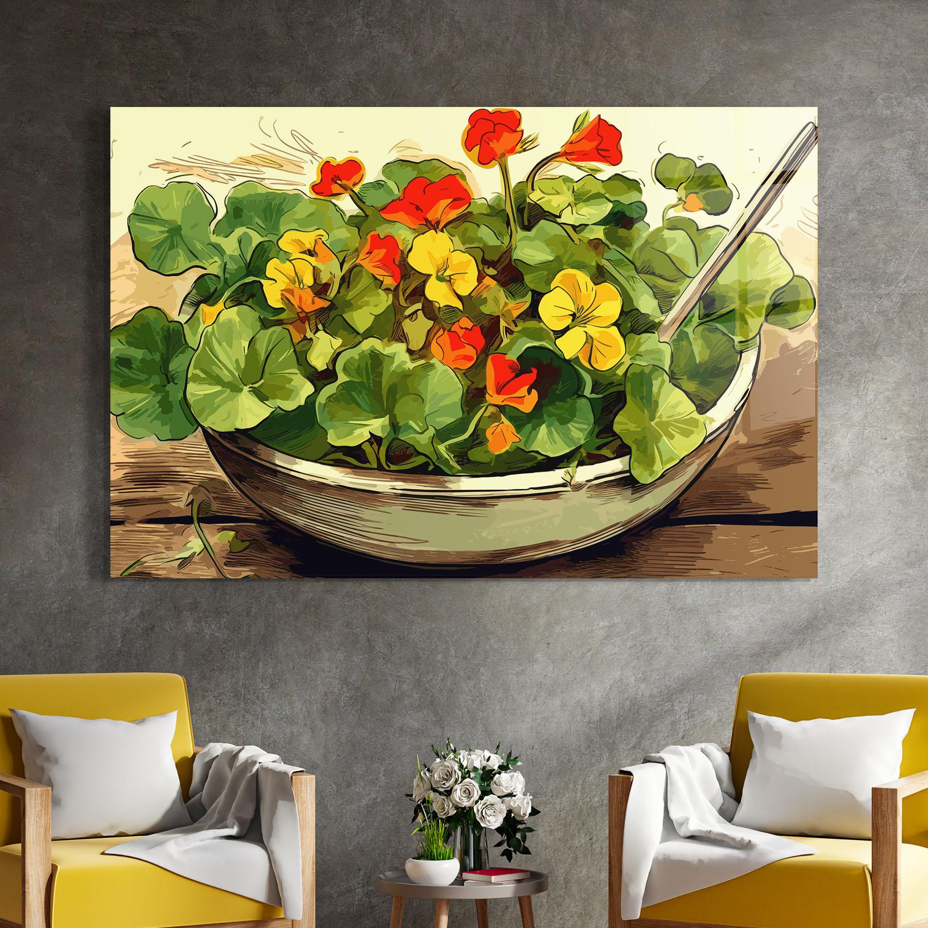 Glasbild Flower Food mockup 4