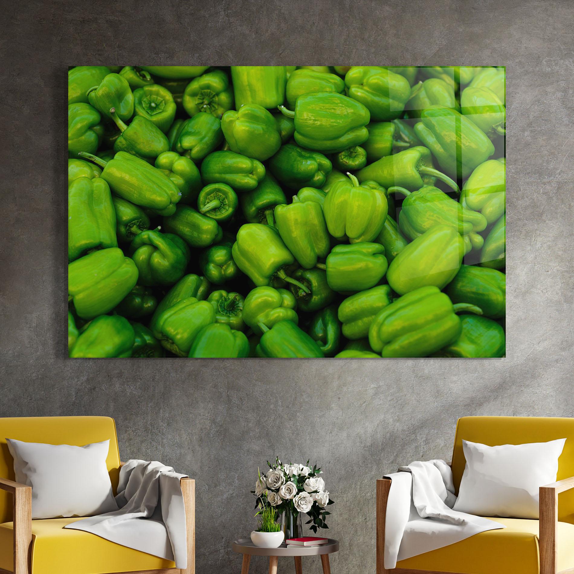 Glasbild Green Bellpepper mockup 4