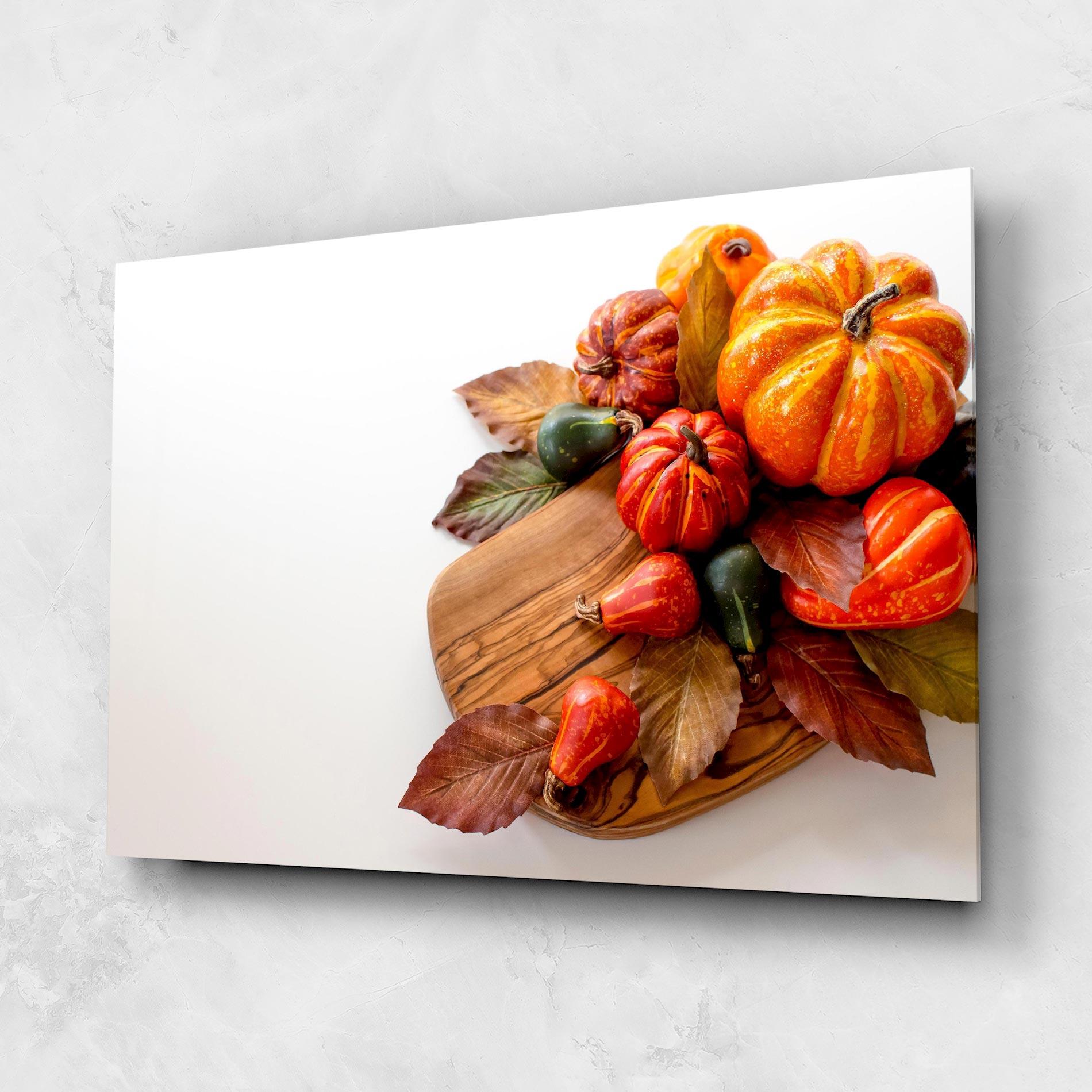 Glasbild Autumn Pumpkins mockup 1