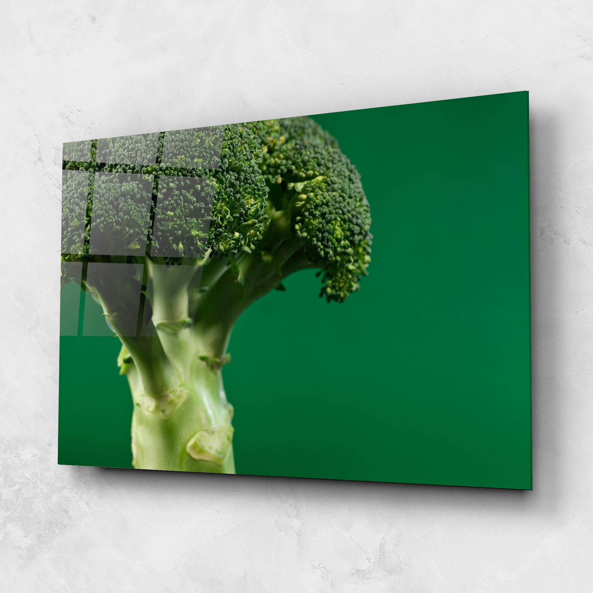 Glasbild Broccoli mockup 1