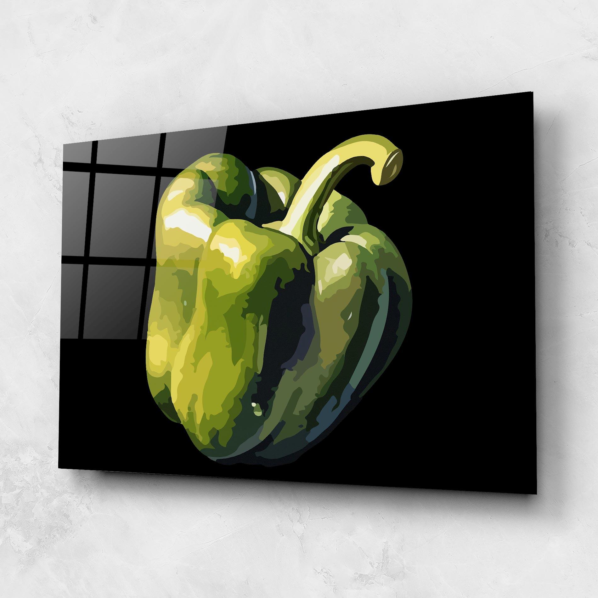 Glasbild Cool Bellpepper mockup 1