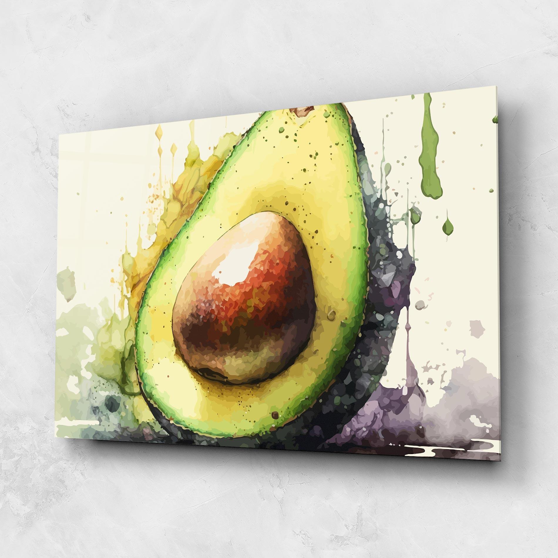 Glasbild Green Avocado Art mockup 1
