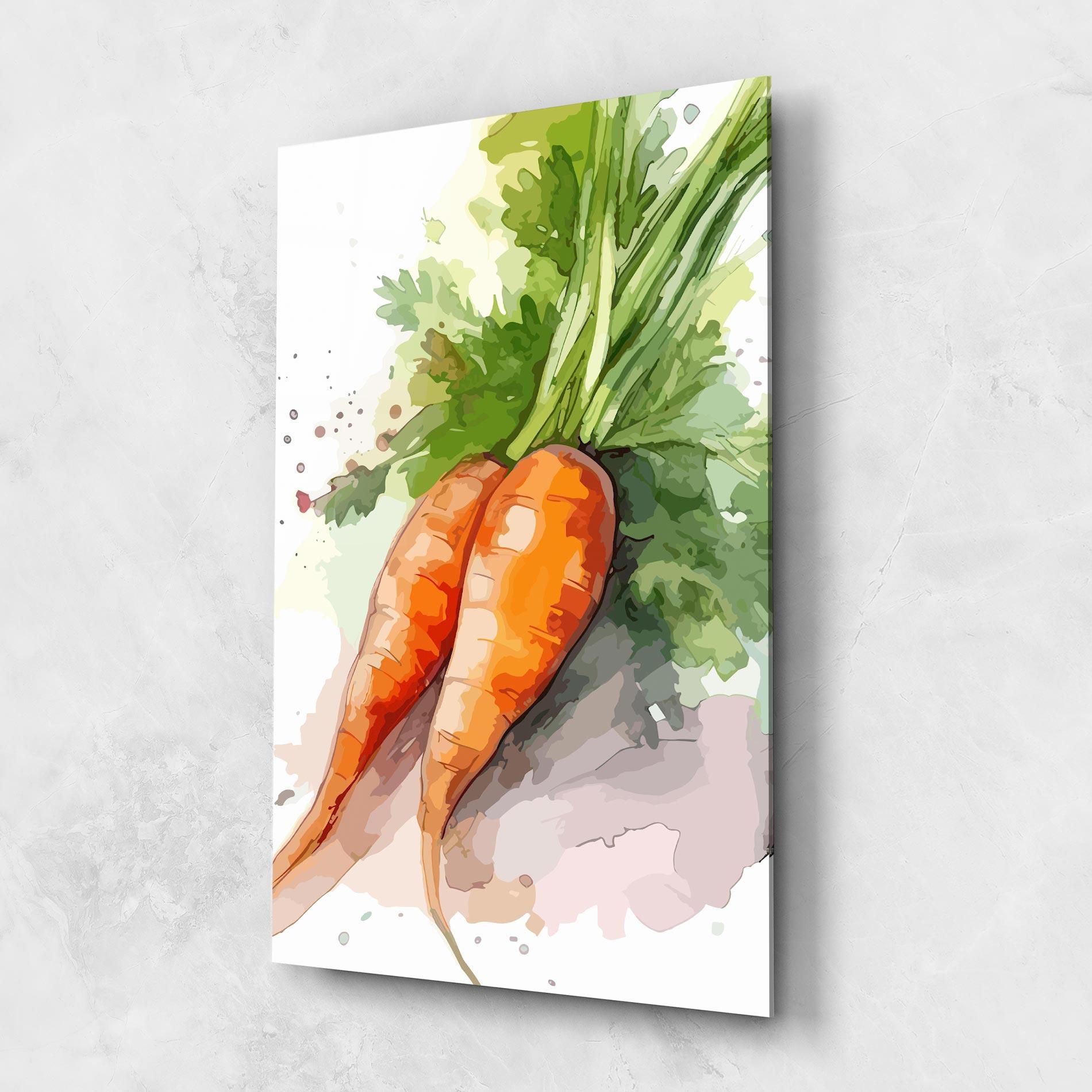 Glasbild Carrot Watercolor mockup 1
