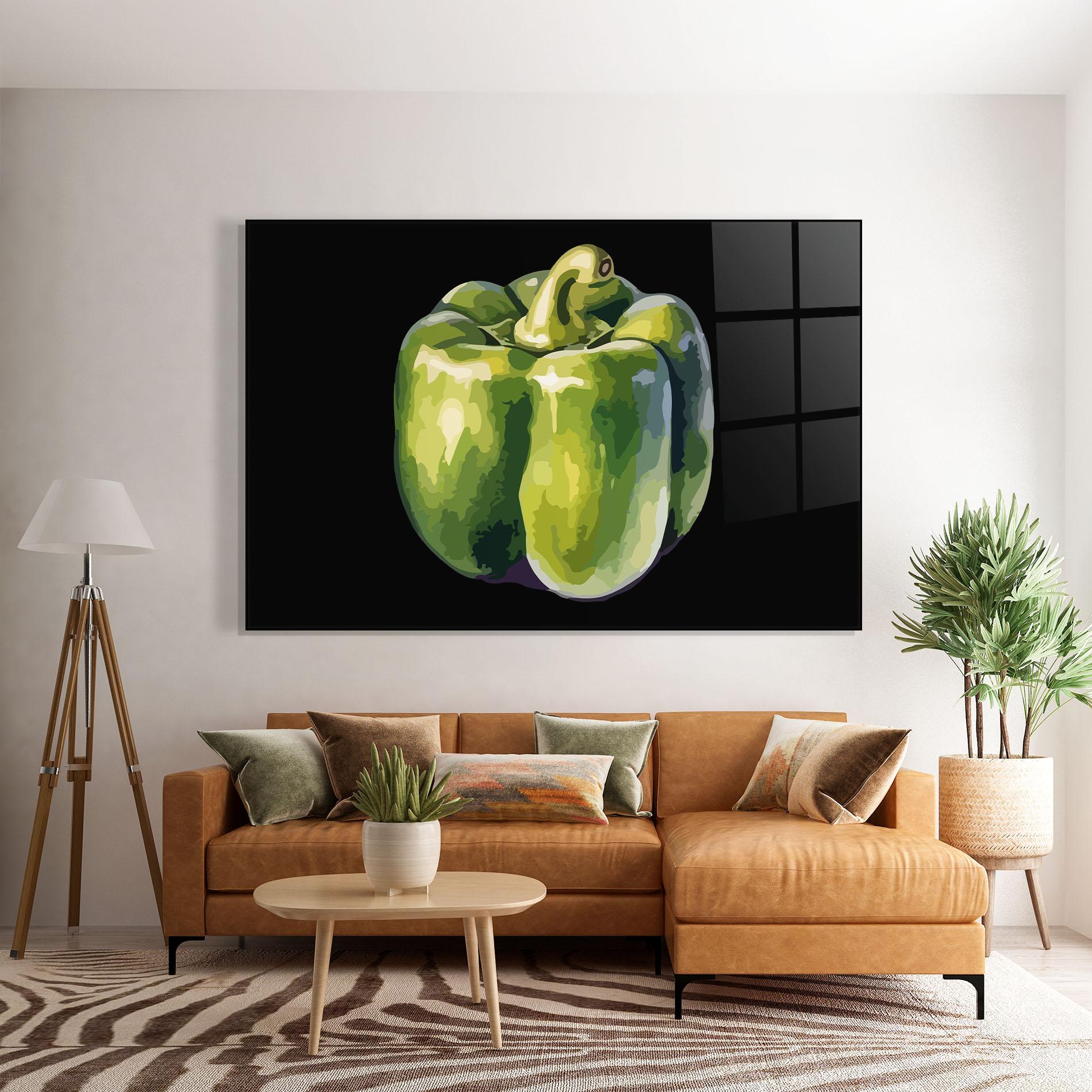 Glasbild Bellpepper Nice Art mockup 7