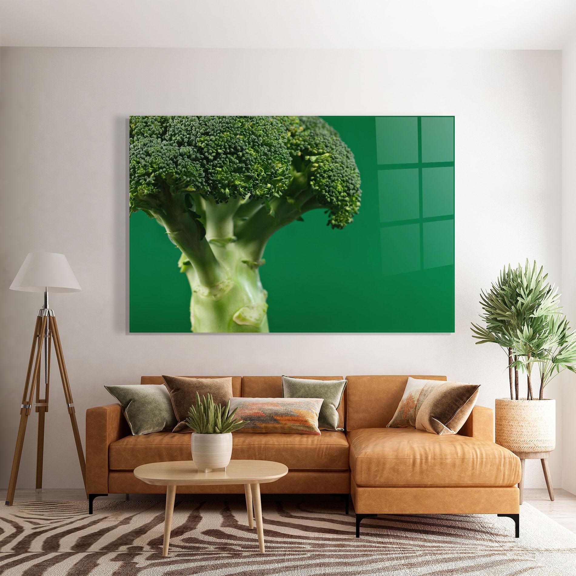 Glasbild Broccoli mockup 7
