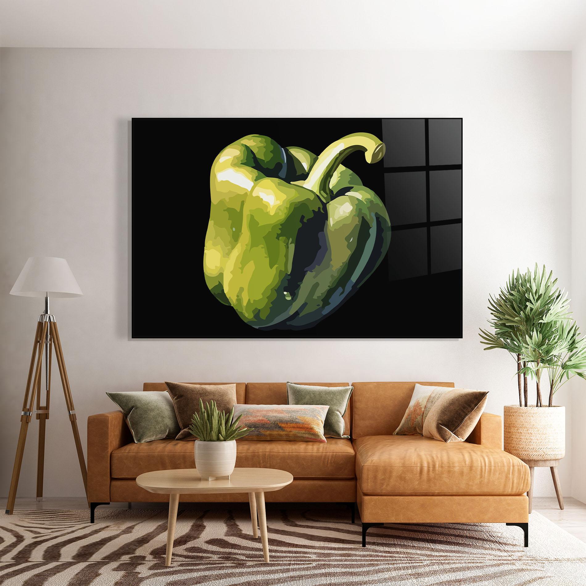 Glasbild Cool Bellpepper mockup 7