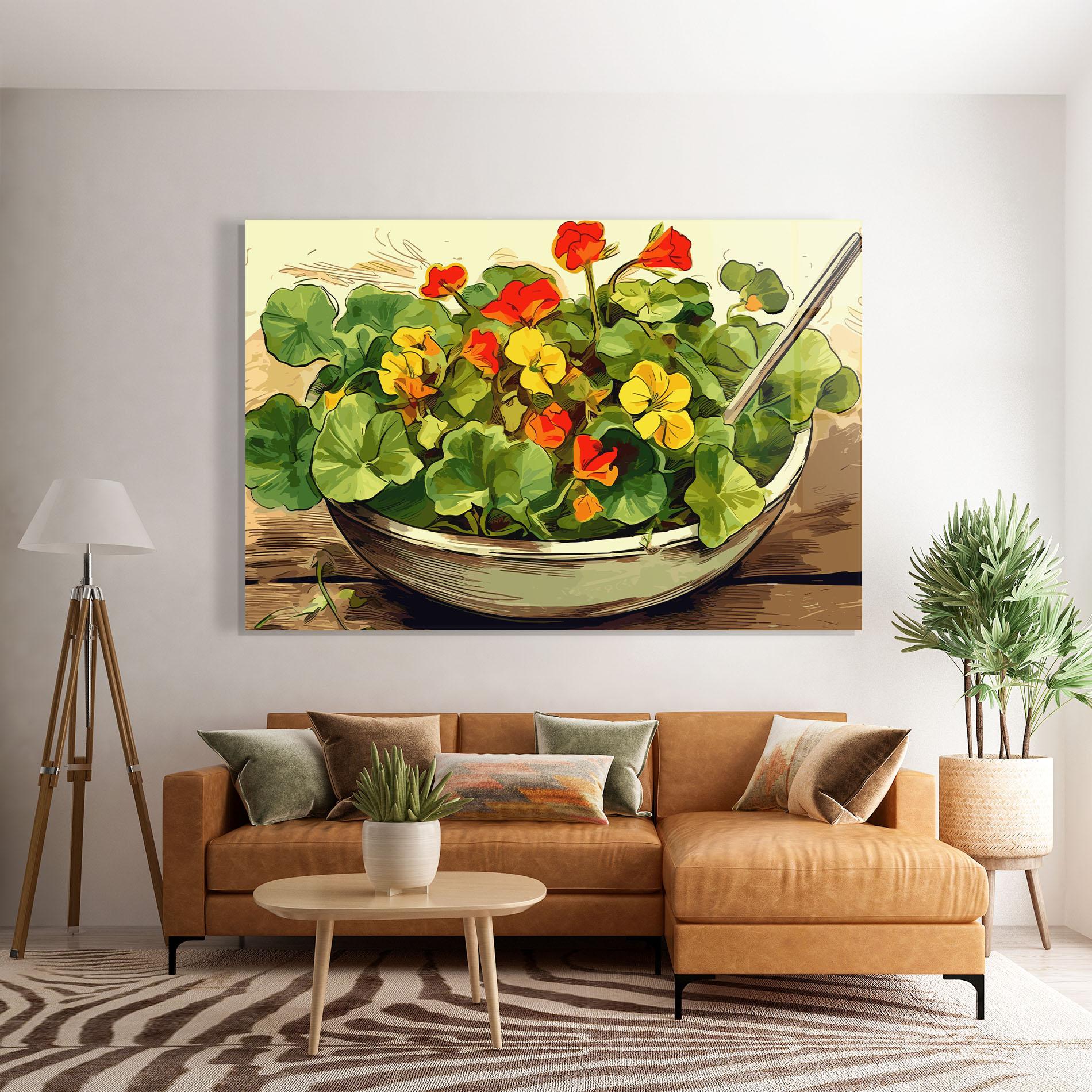 Glasbild Flower Food mockup 7