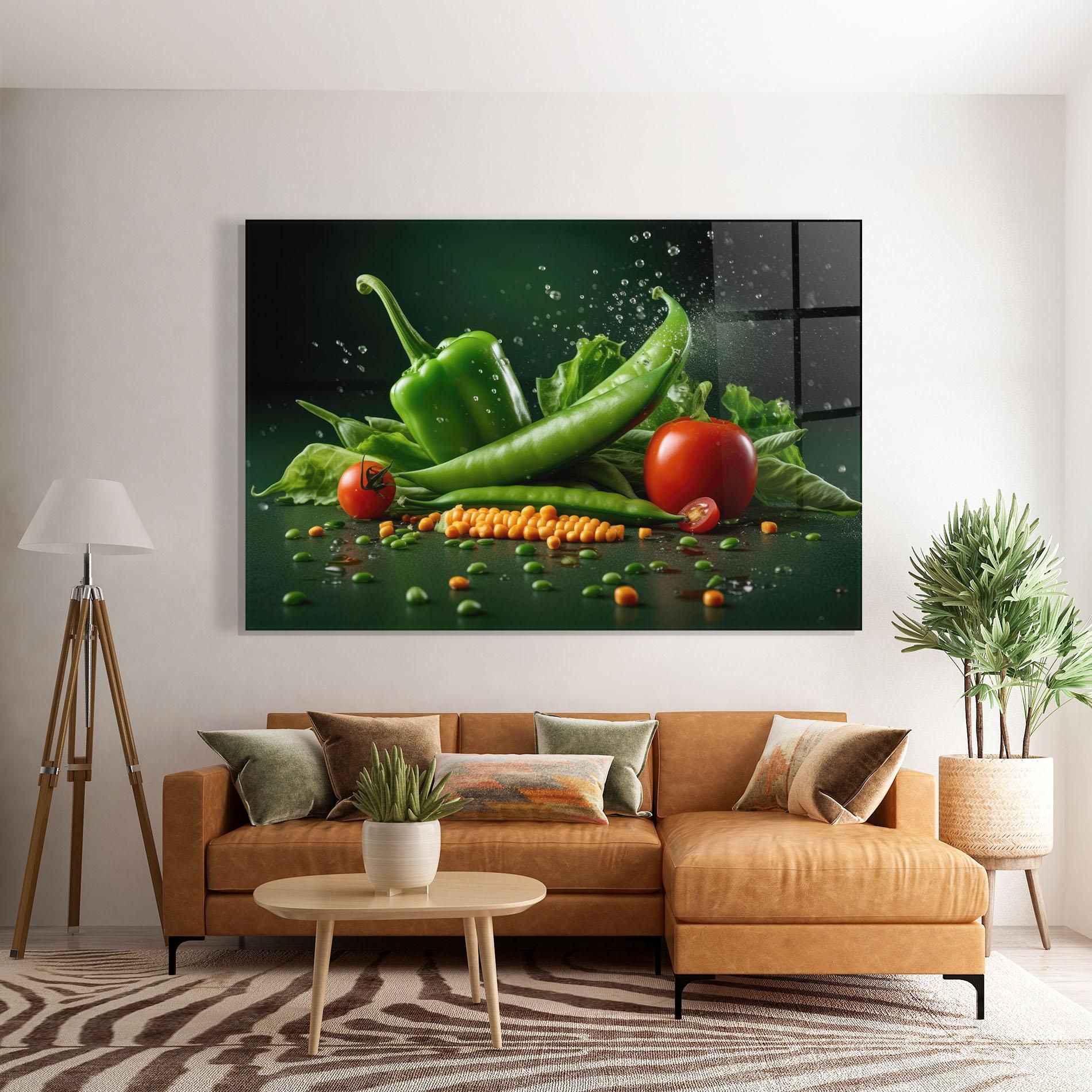 Glasbild Fresh Vegetables mockup 7