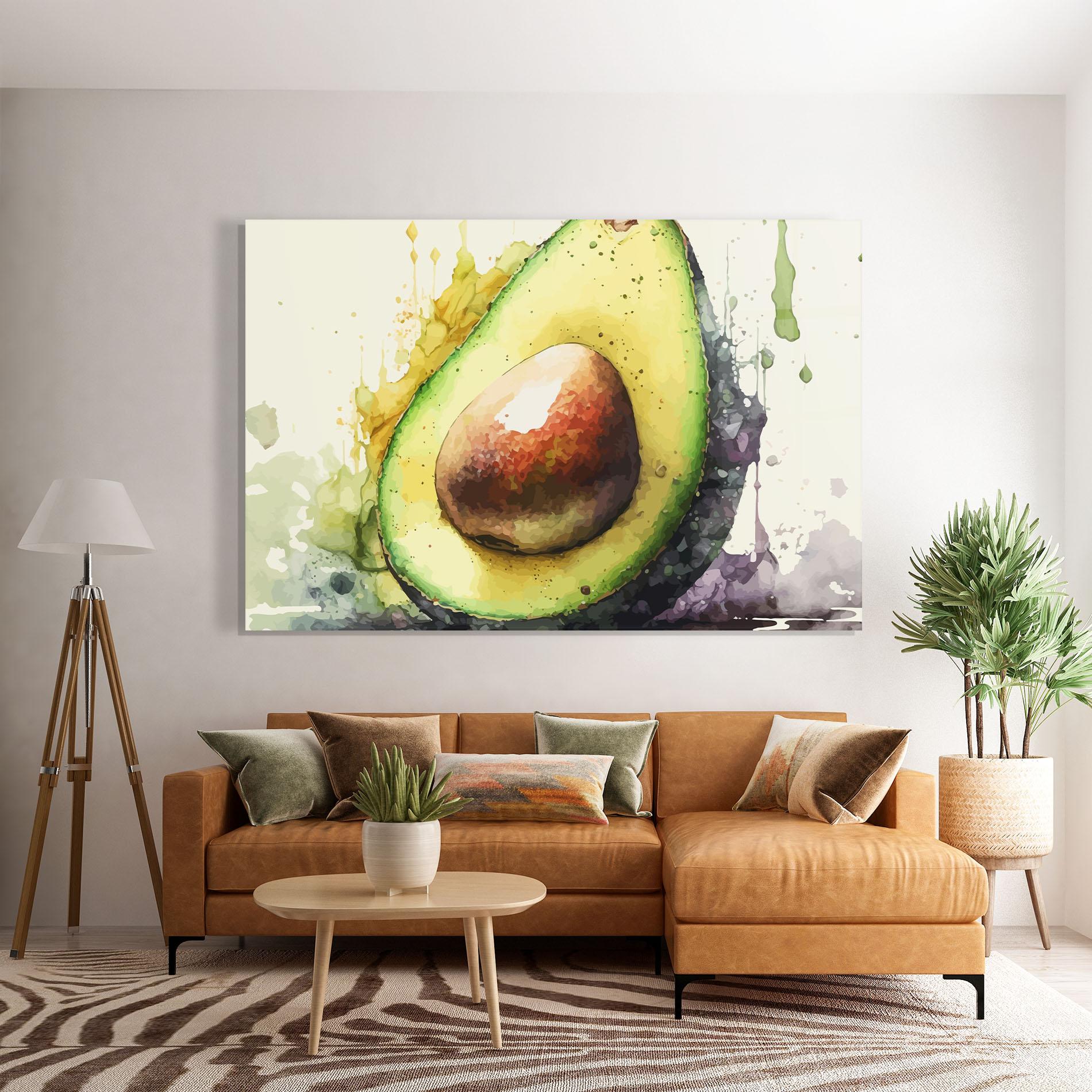 Glasbild Green Avocado Art mockup 7
