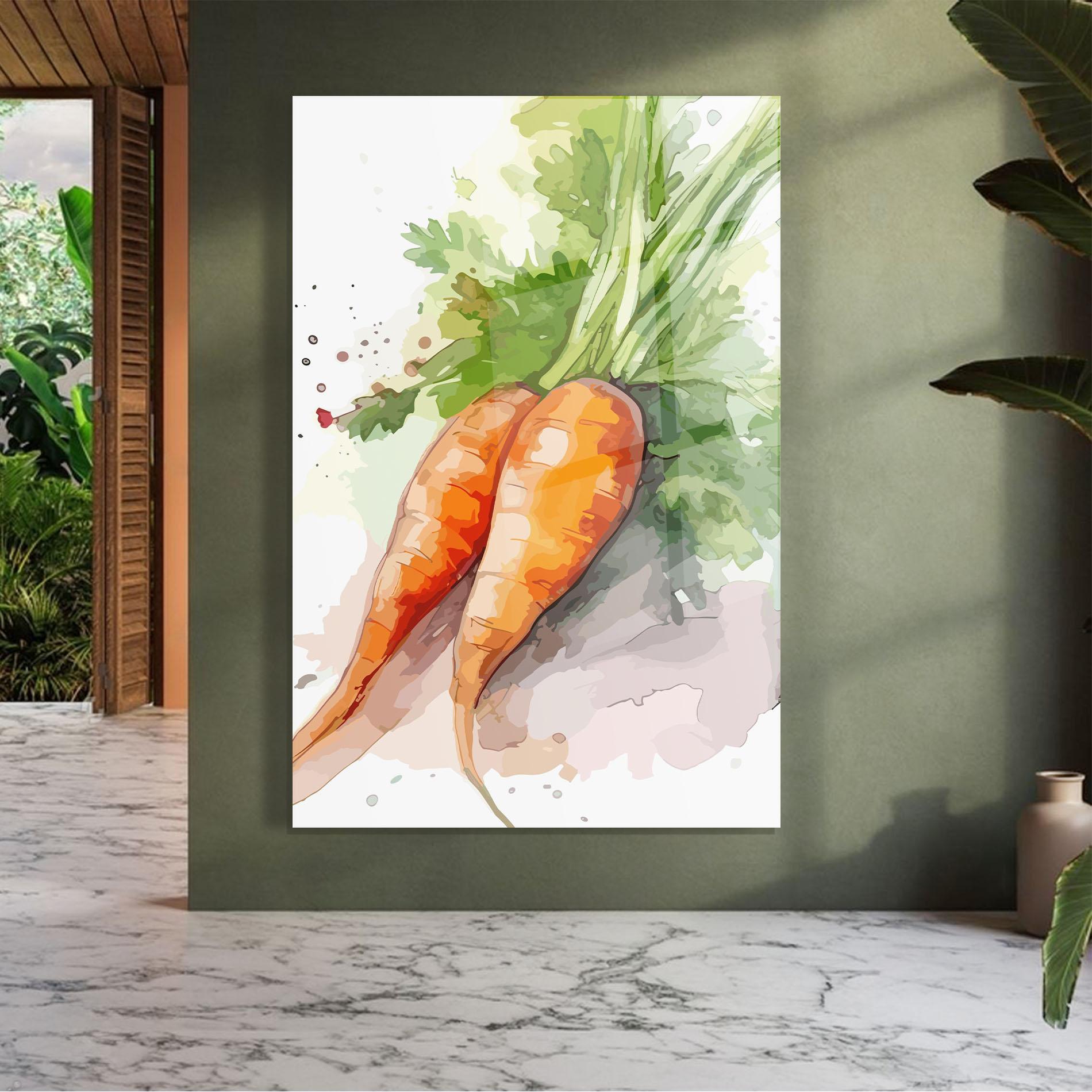 Glasbild Carrot Watercolor mockup 7