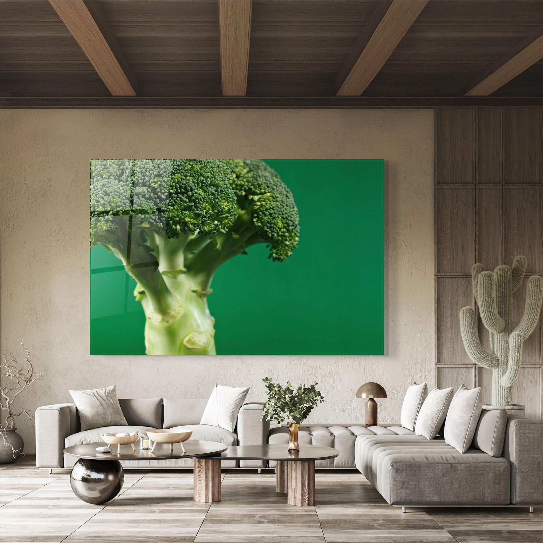 Glasbild Broccoli mockup 8