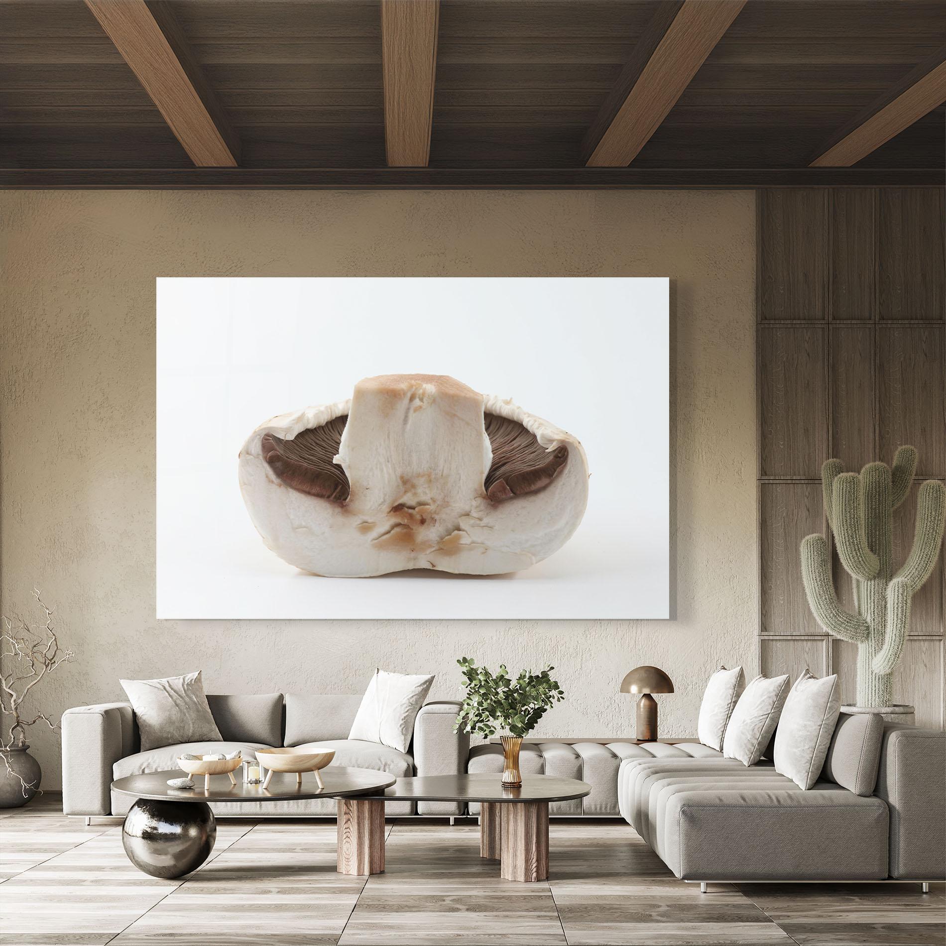 Glasbild Cut Mushroom mockup 8