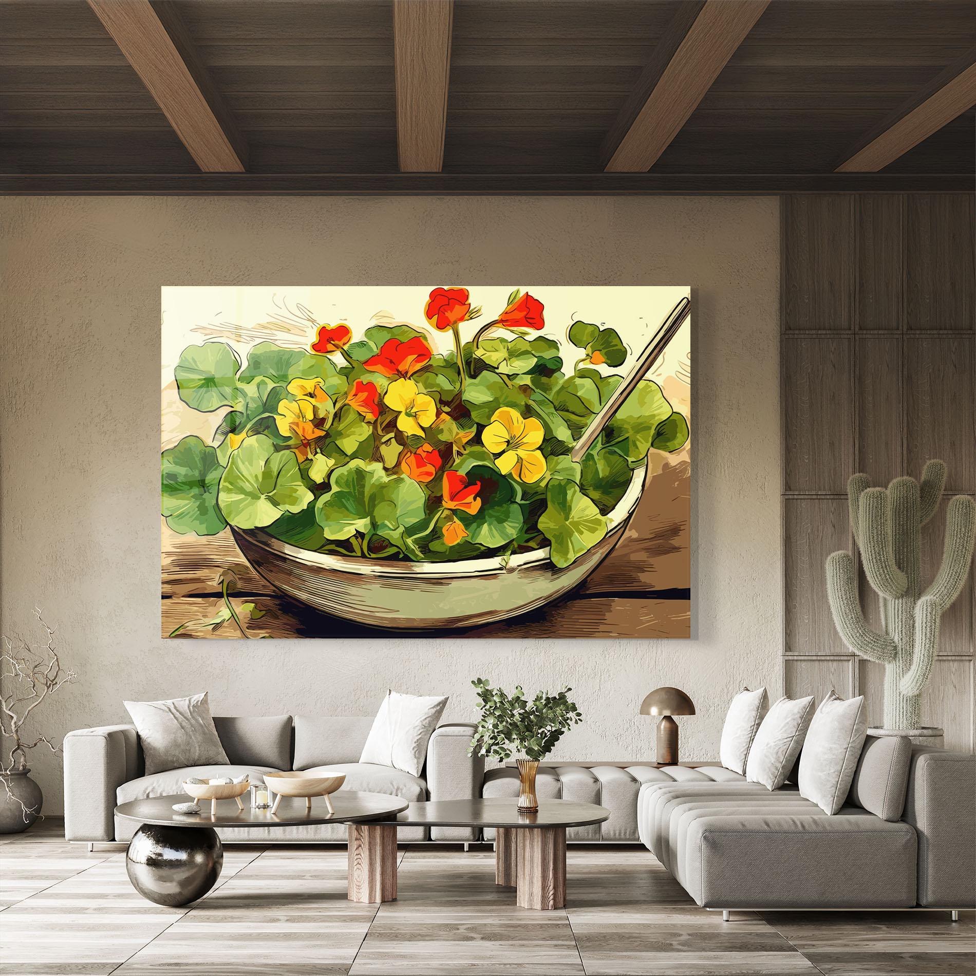 Glasbild Flower Food mockup 8