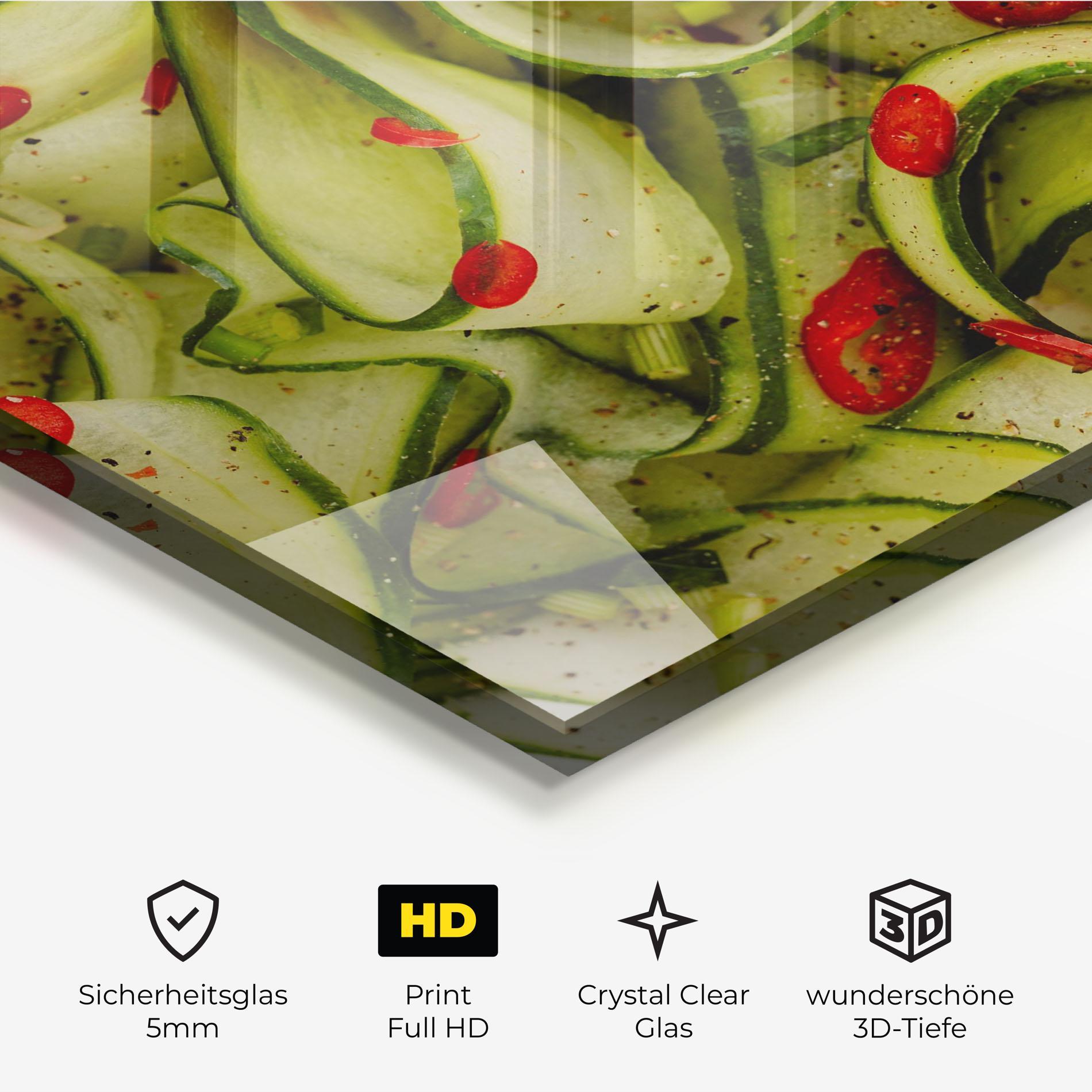 Glasbild Cucumber Food mockup 3