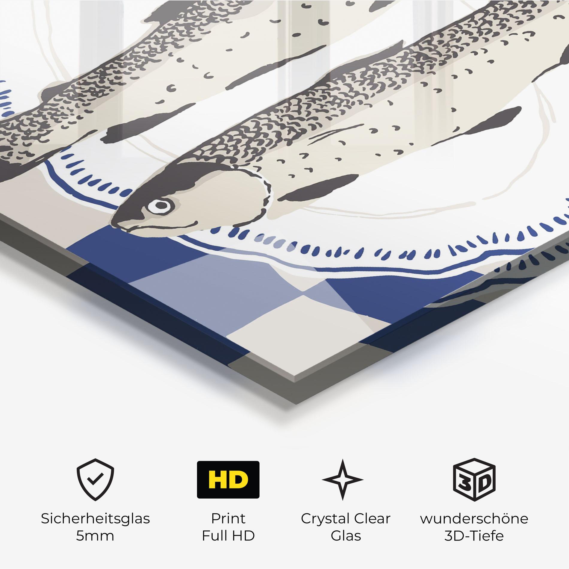 Glasbild Food Fish mockup 3