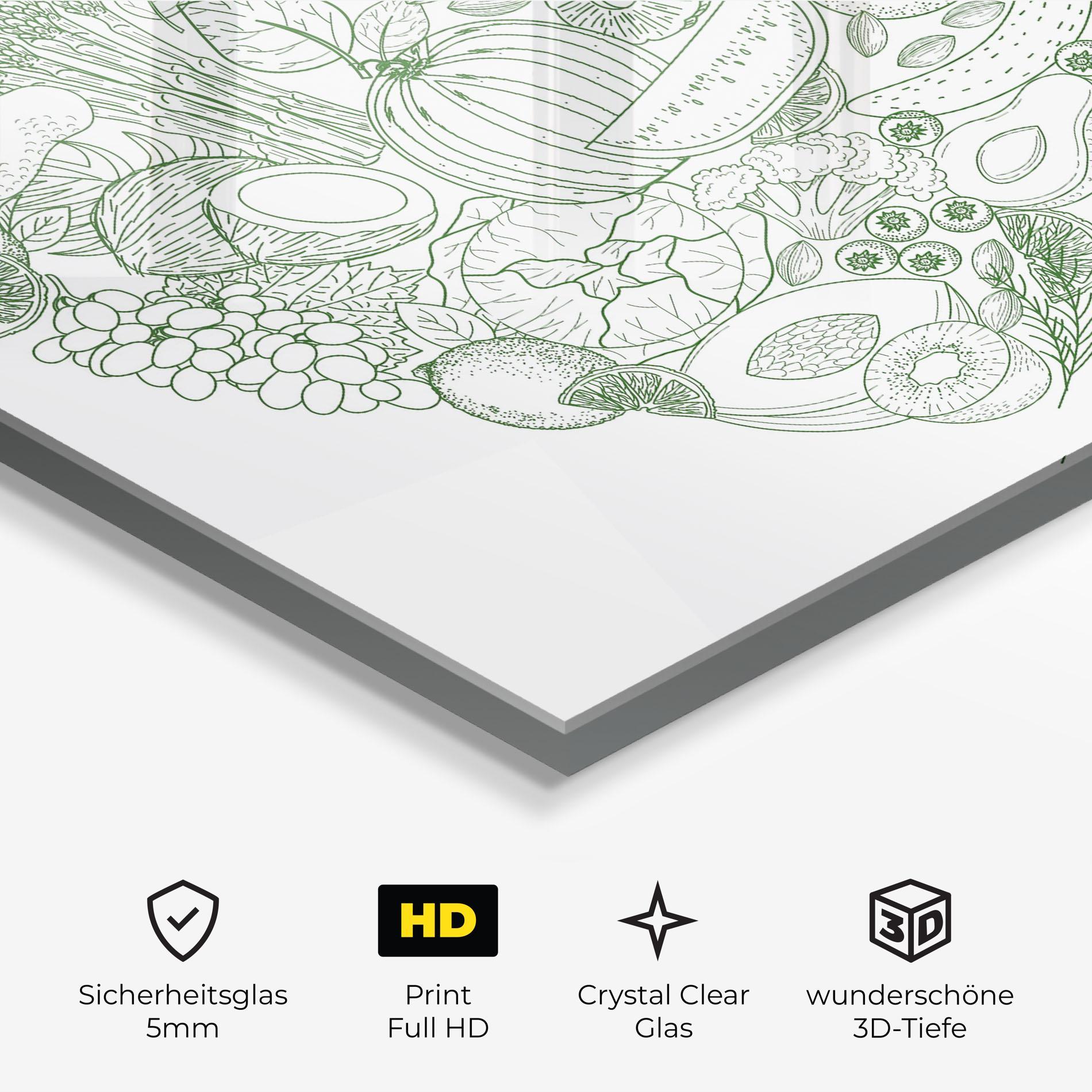 Glasbild Healthy Food Heart mockup 3