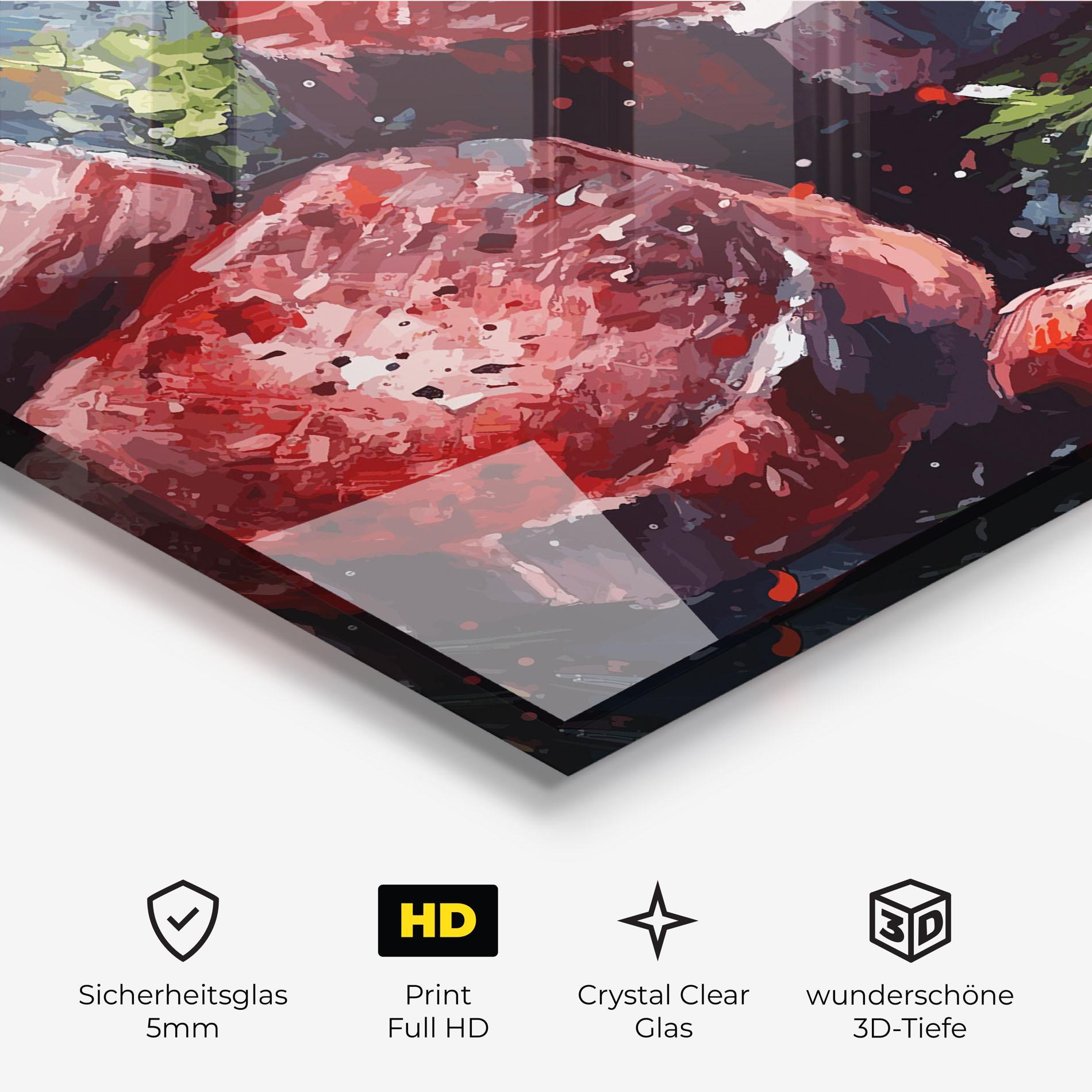 Glasbild Meat Art mockup 3