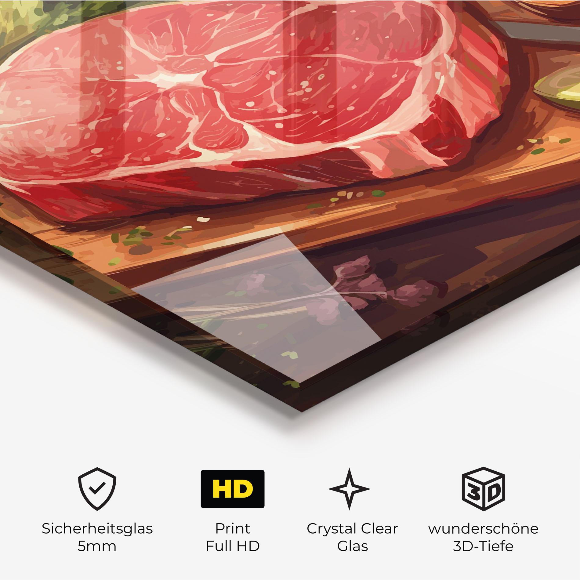 Glasbild Meat Preparing mockup 3