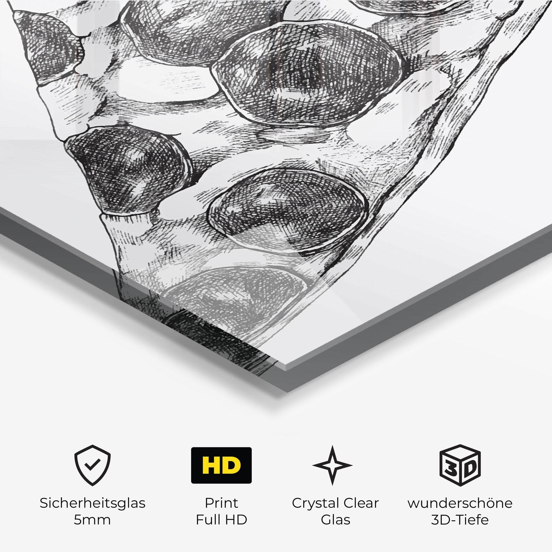 Glasbild Pizza Slice mockup 3