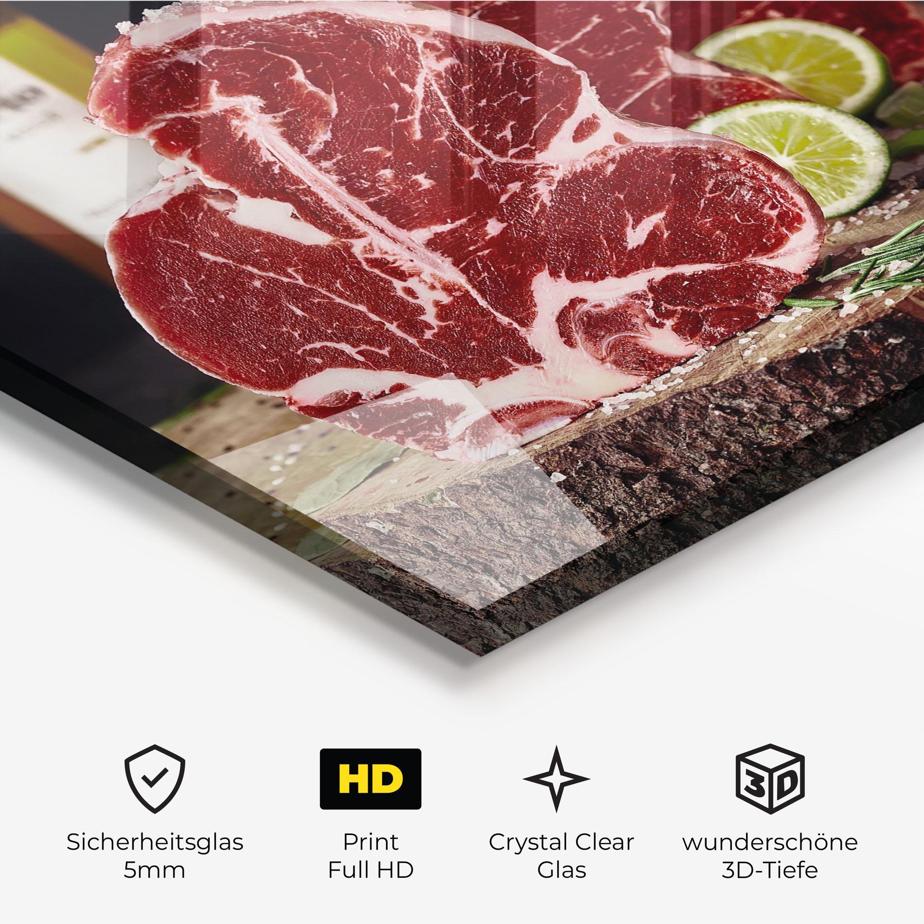 Glasbild Preparing The Meat mockup 3