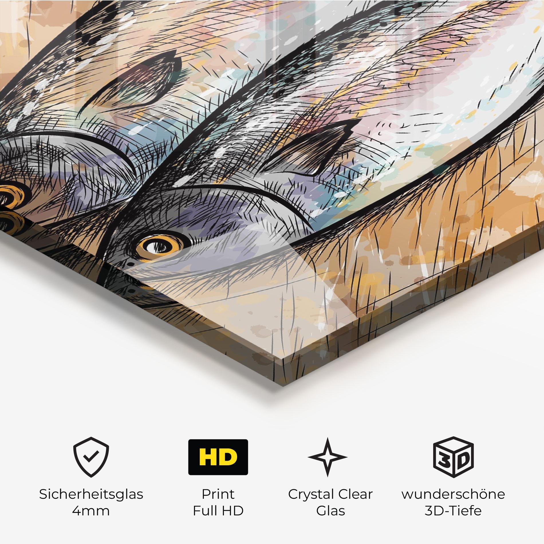 Glasbild Grilled Fish mockup 3
