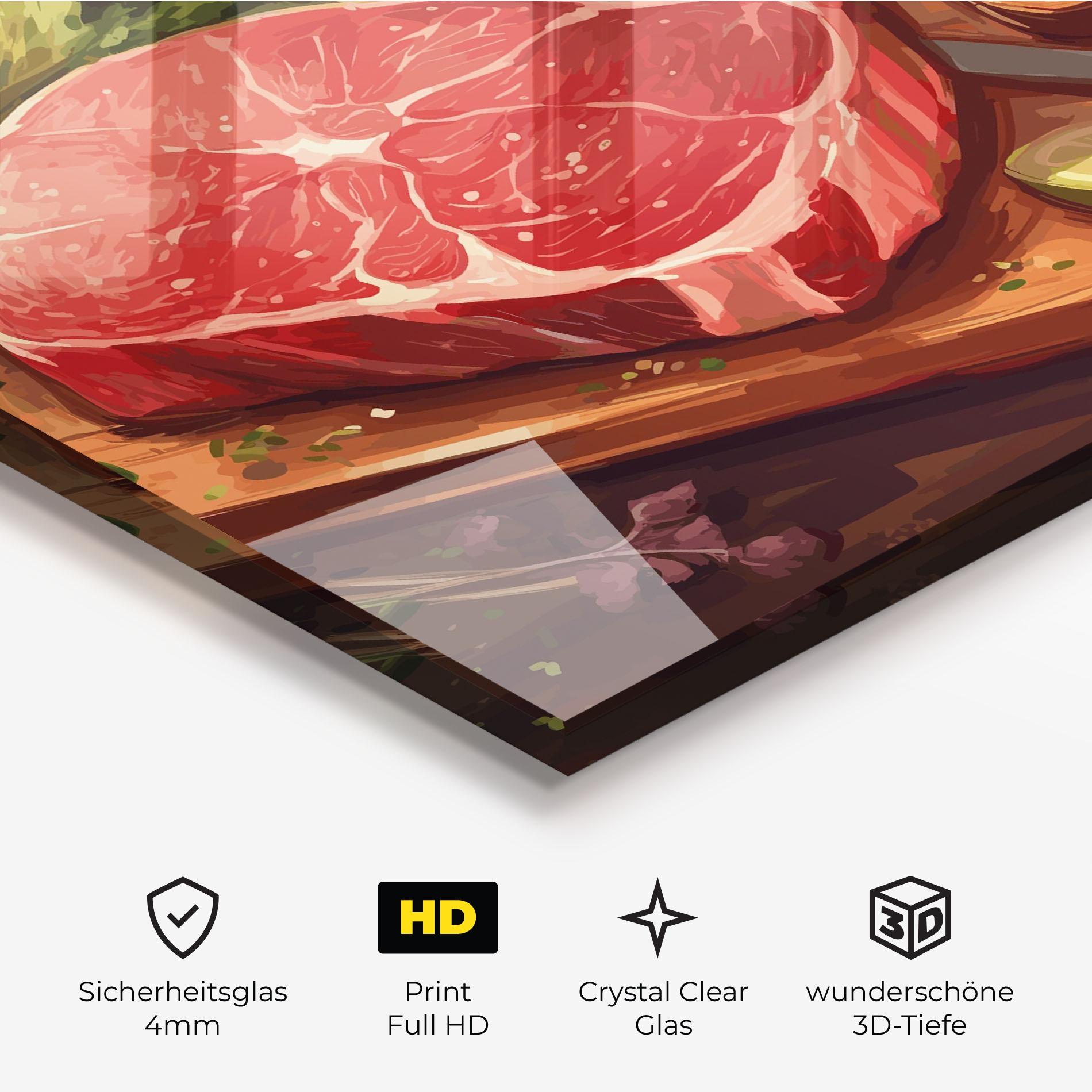 Glasbild Meat Preparing mockup 3
